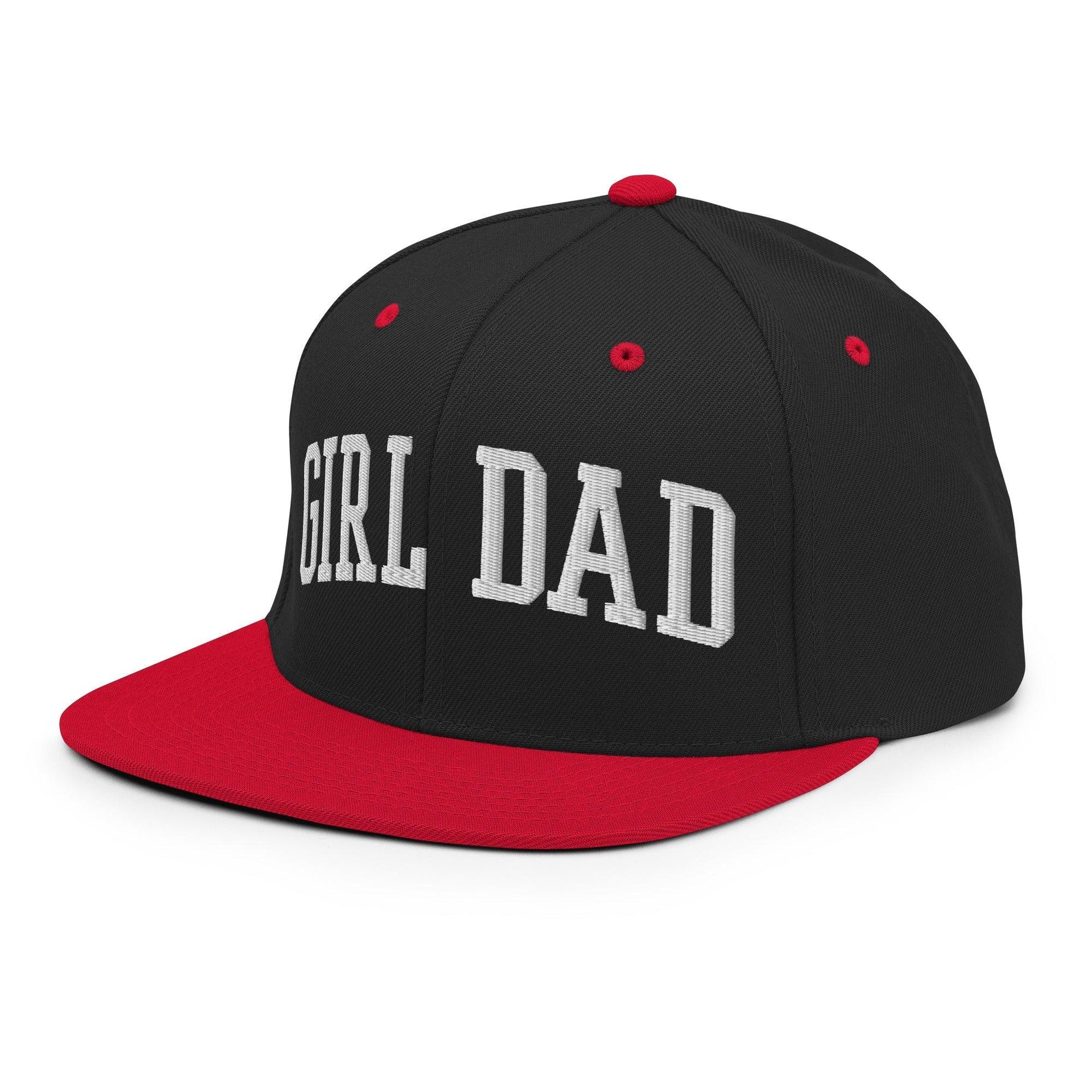 Girl Dad Varsity Letterman Flat Bill Brim Snapback Hat Capital Crowns Dad Hats Funny Snapback Hats
