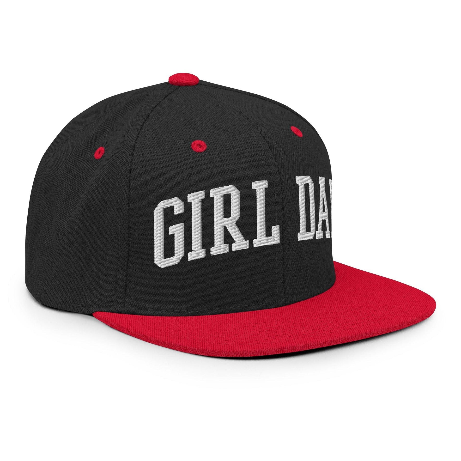 Girl Dad Varsity Letterman Flat Bill Brim Snapback Hat Capital Crowns Dad Hats Funny Snapback Hats