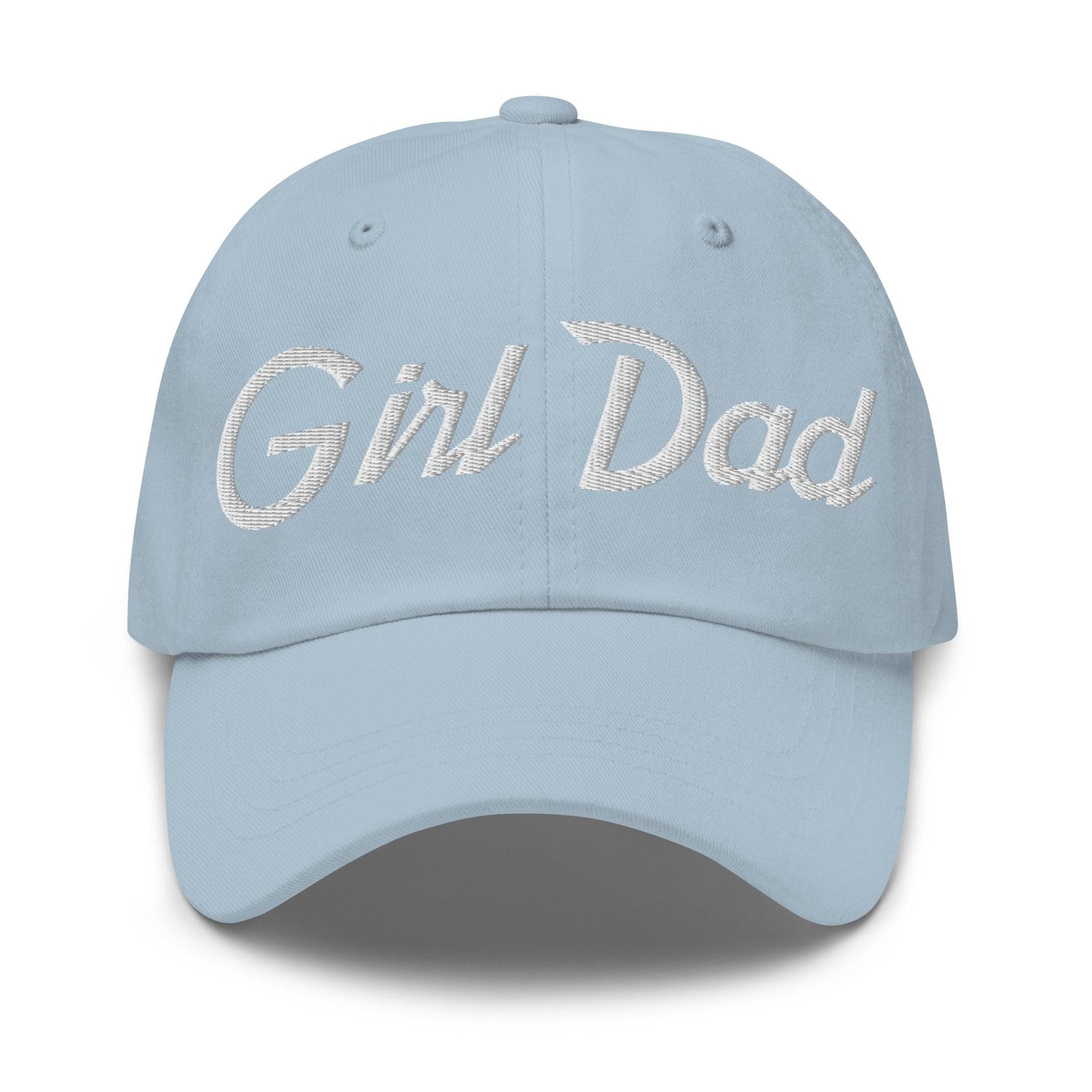 Girl Dad Vintage Sports Script Embroidered Dad Hat Light Blue Capital Crowns Dad Hats Funny
