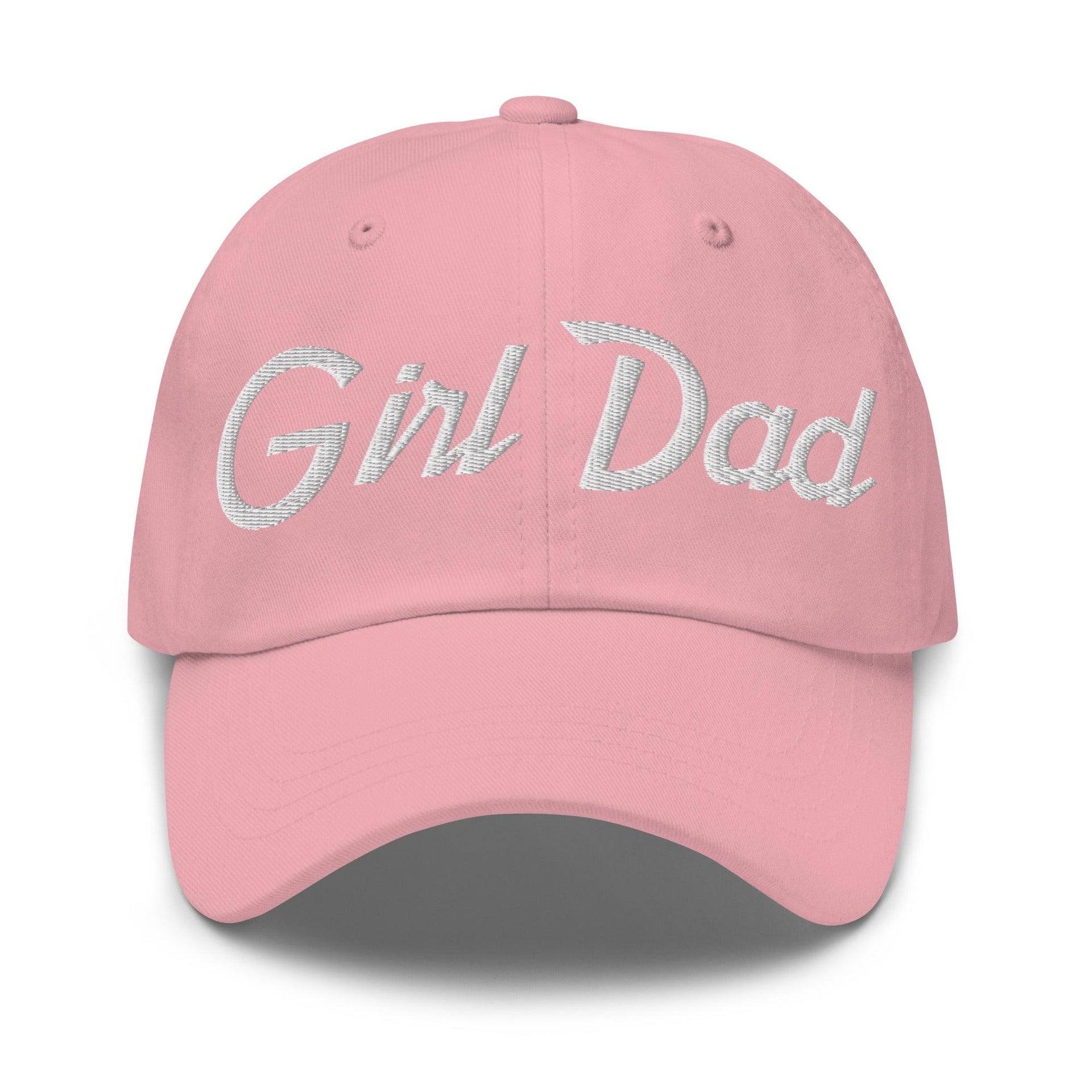 Girl Dad Vintage Sports Script Embroidered Dad Hat Pink Capital Crowns Dad Hats Funny