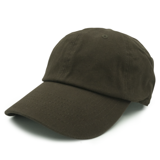 GN - 1004 - Washed Cotton Dad Cap Brown / One size HATS
