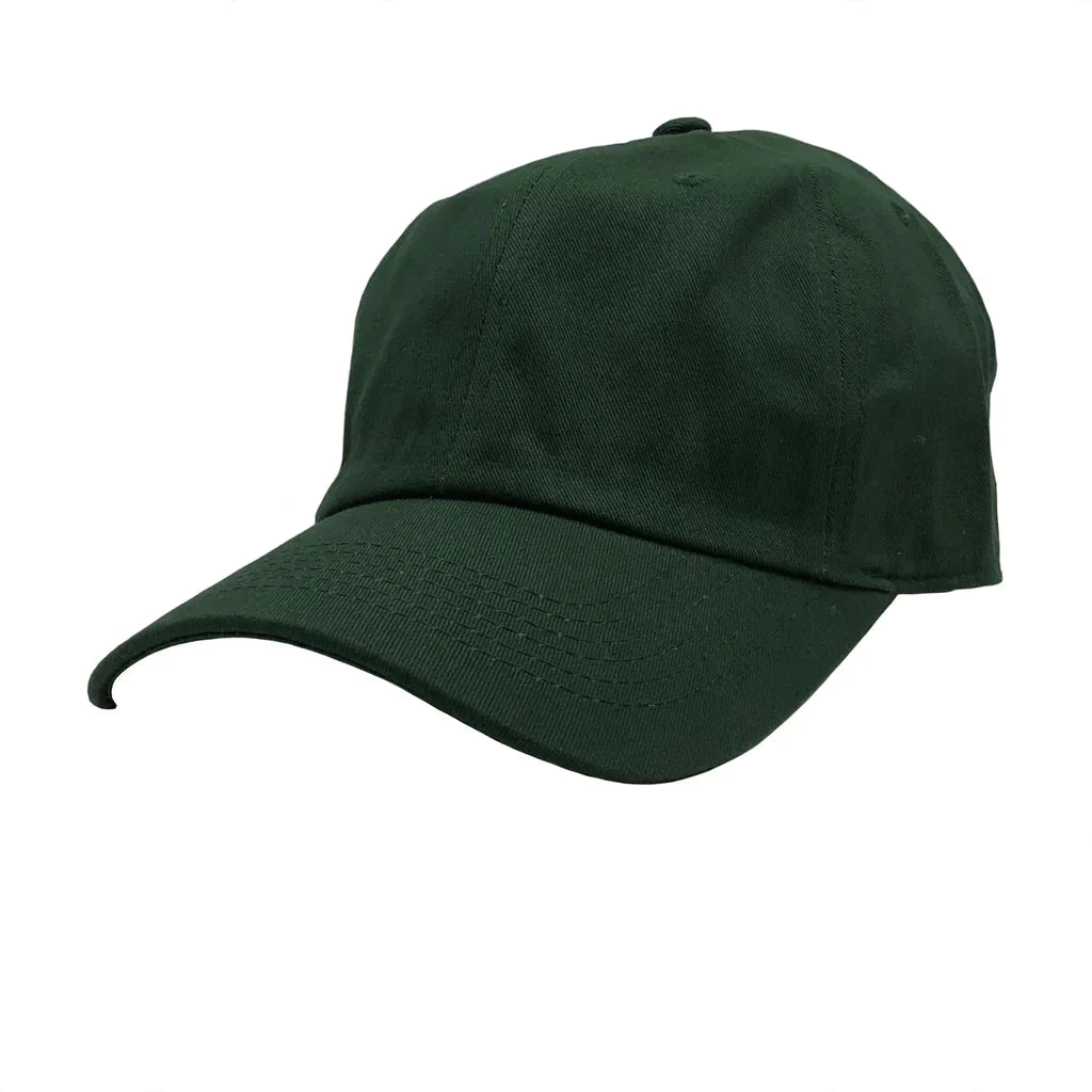 GN - 1004 - Washed Cotton Dad Cap Hunter Green / One size