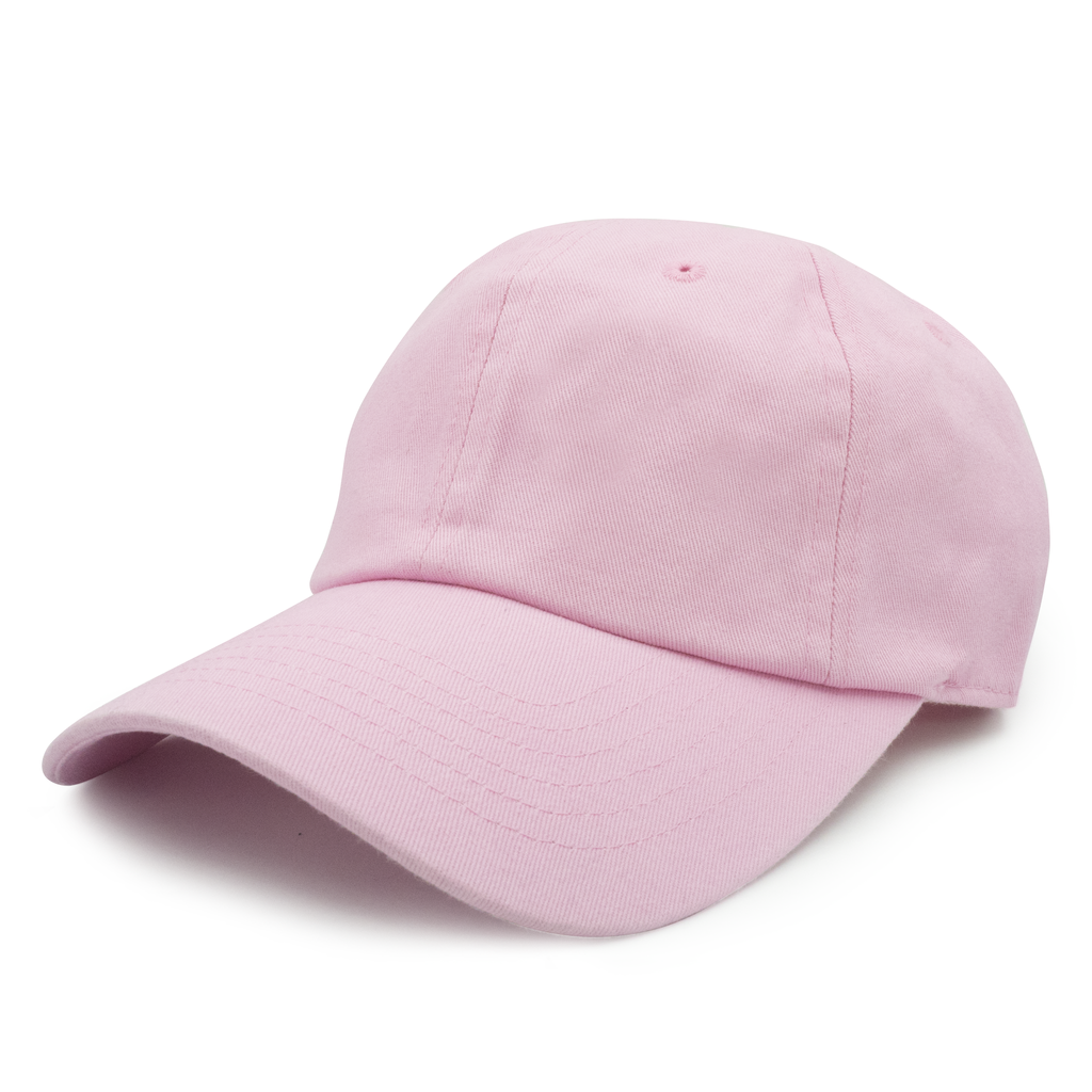 GN - 1004 - Washed Cotton Dad Cap Light Pink / One size HATS