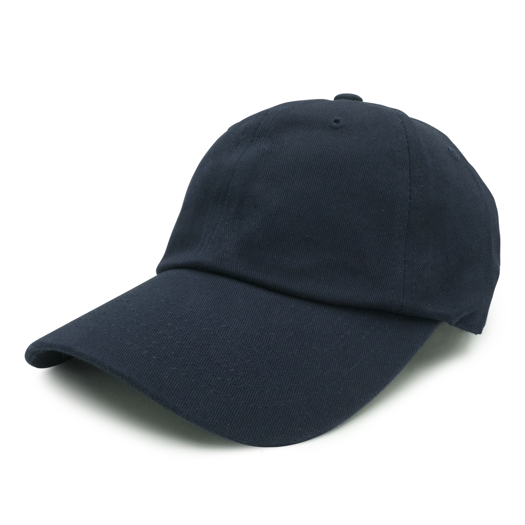 GN - 1004 - Washed Cotton Dad Cap Navy / One size HATS