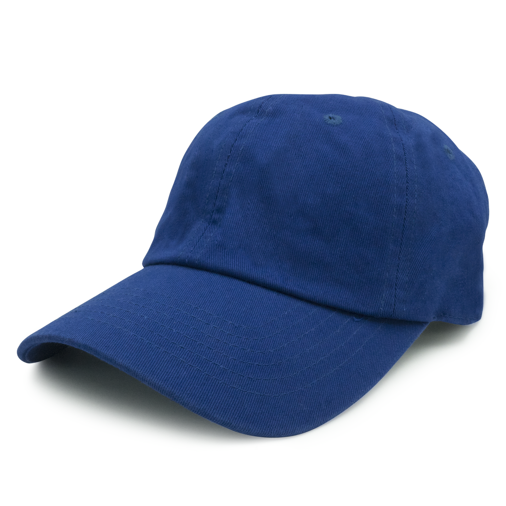 GN - 1004 - Washed Cotton Dad Cap Royal / One size HATS