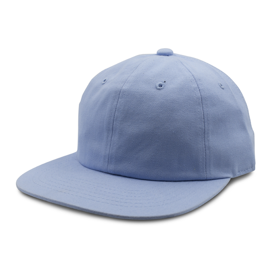 GN - 1004SB - Washed Cotton Flat Bill Cap Blue / One Size