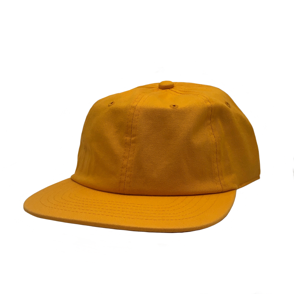 GN-1004SB - Washed Cotton Flat Bill Cap Gold Yellow One Size 1004SB 6 PANELS - UNSTRUCTURED BUCKLE STRAP caps casquette COTTON FLAT hat hats headwear mens NISSI nissi caps