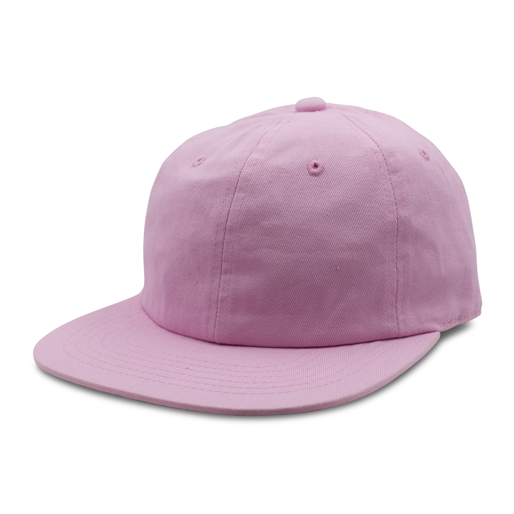 GN - 1004SB - Washed Cotton Flat Bill Cap Light Pink