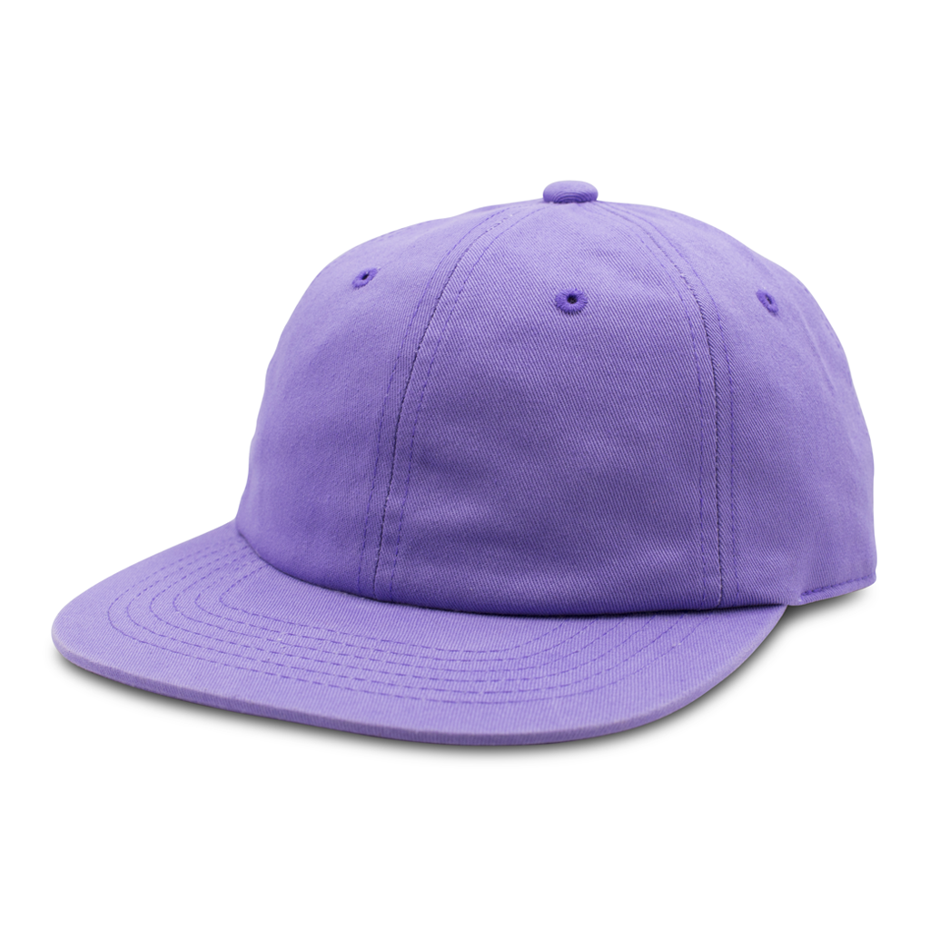 GN - 1004SB - Washed Cotton Flat Bill Cap Light Purple