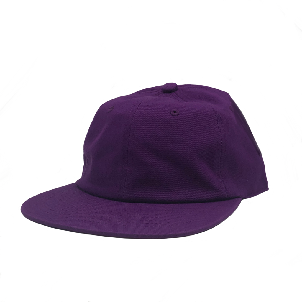 GN - 1004SB - Washed Cotton Flat Bill Cap Purple / One Size