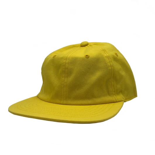 GN-1004SB - Washed Cotton Flat Bill Cap Yellow One Size 1004SB 6 PANELS - UNSTRUCTURED BUCKLE STRAP caps casquette COTTON FLAT hat hats headwear mens NISSI nissi caps