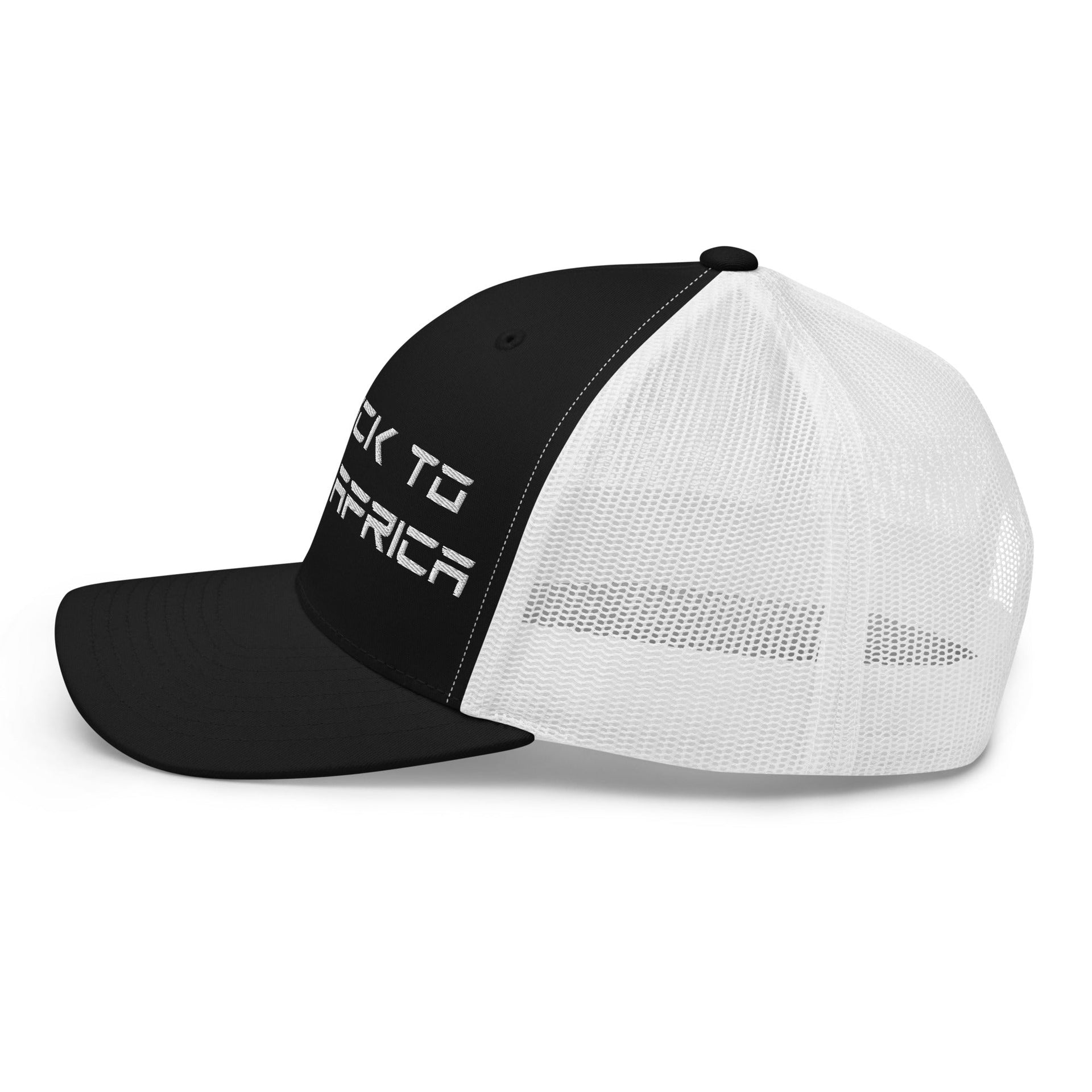 Go Back to South Africa Elon Musk Embroidered Retro Mesh Trucker Hat Capital Crowns Liberal Trucker Hats