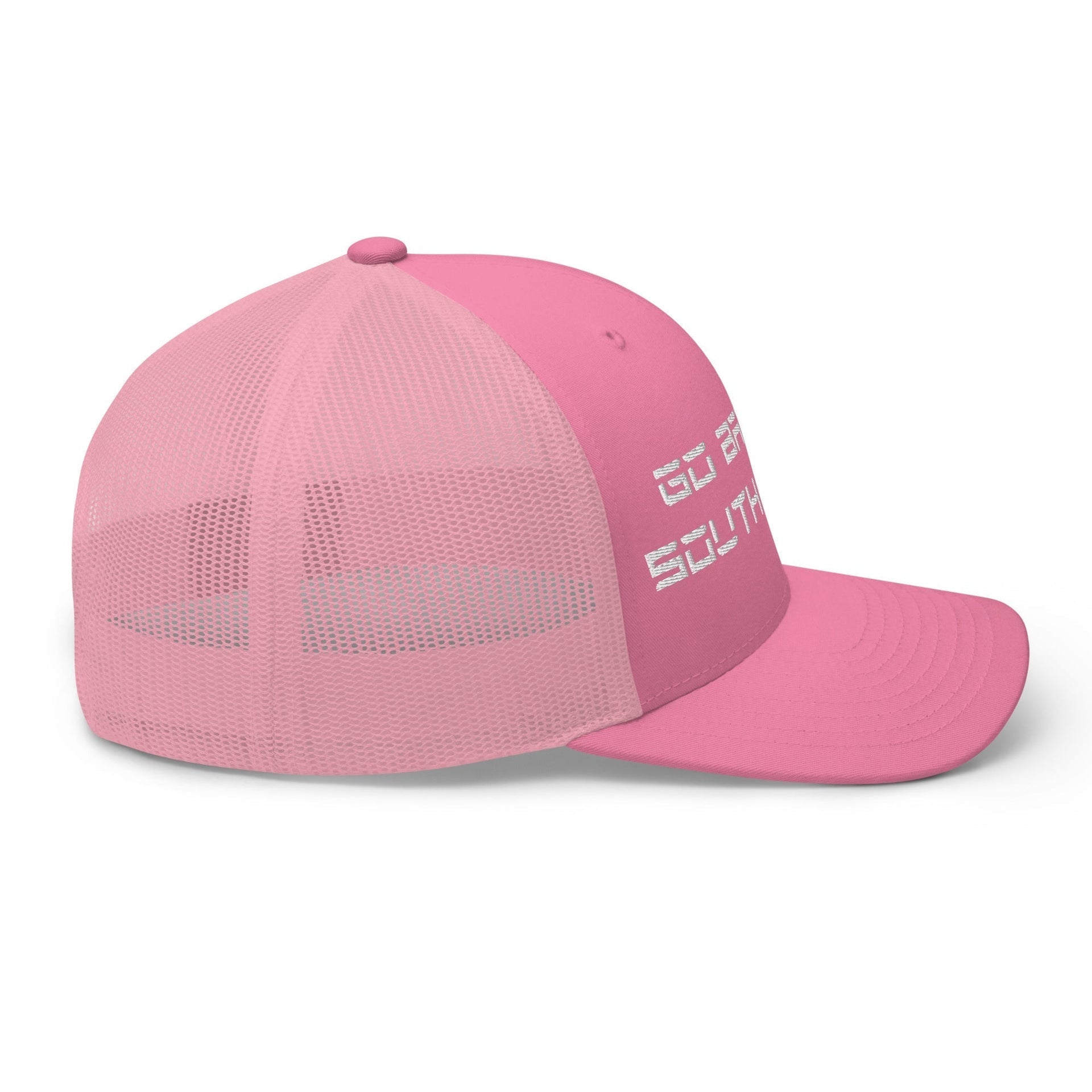 Go Back to South Africa Elon Musk Embroidered Retro Mesh Trucker Hat Capital Crowns Liberal Trucker Hats