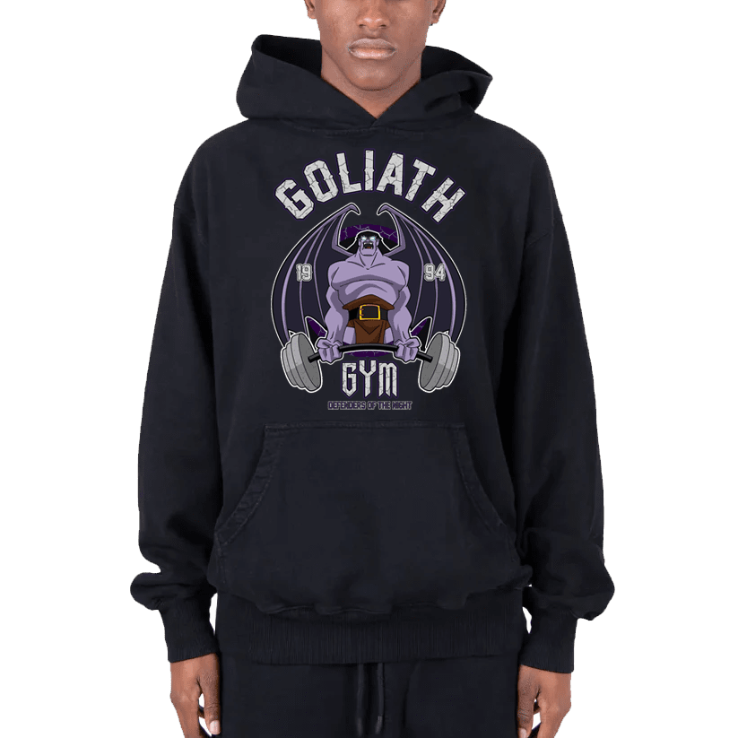 Goliath Gym Hoodie - Defenders of the Night Apparel 1994 Edition Defenders of the Night Apparel Fitness Hoodie Goliath Gym Hoodie Graphic Sweatshirt