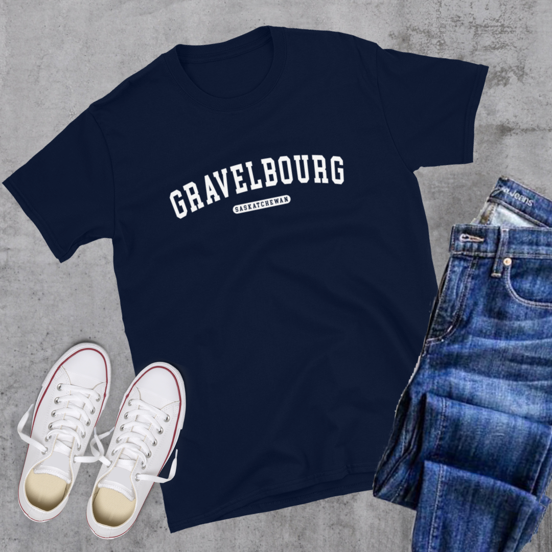 Gravelbourg College Tee Navy Canadian City Apparel