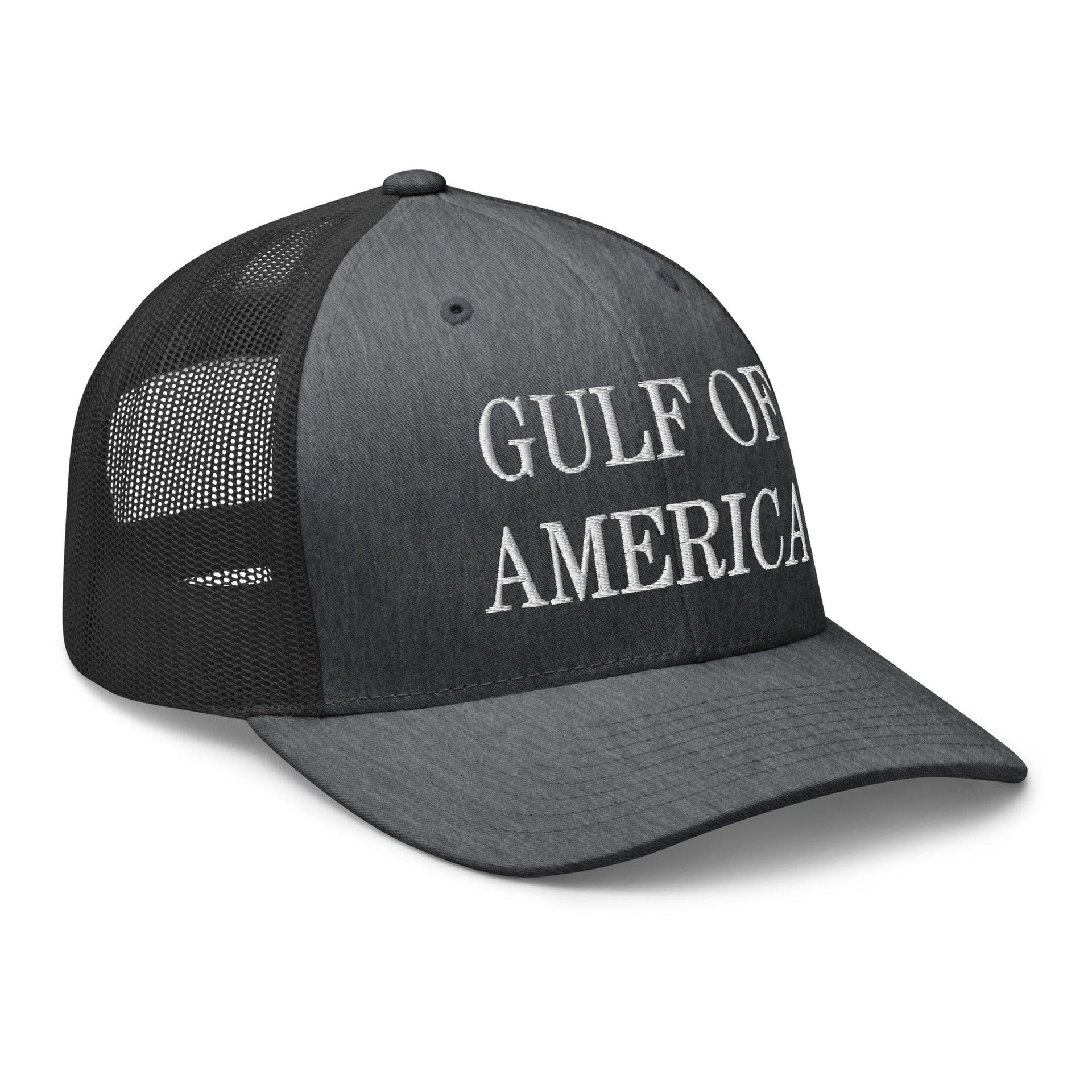 Gulf of America Embroidered Mesh Trucker Hat Capital Crowns Conservative LADs Make Again Trucker Hats