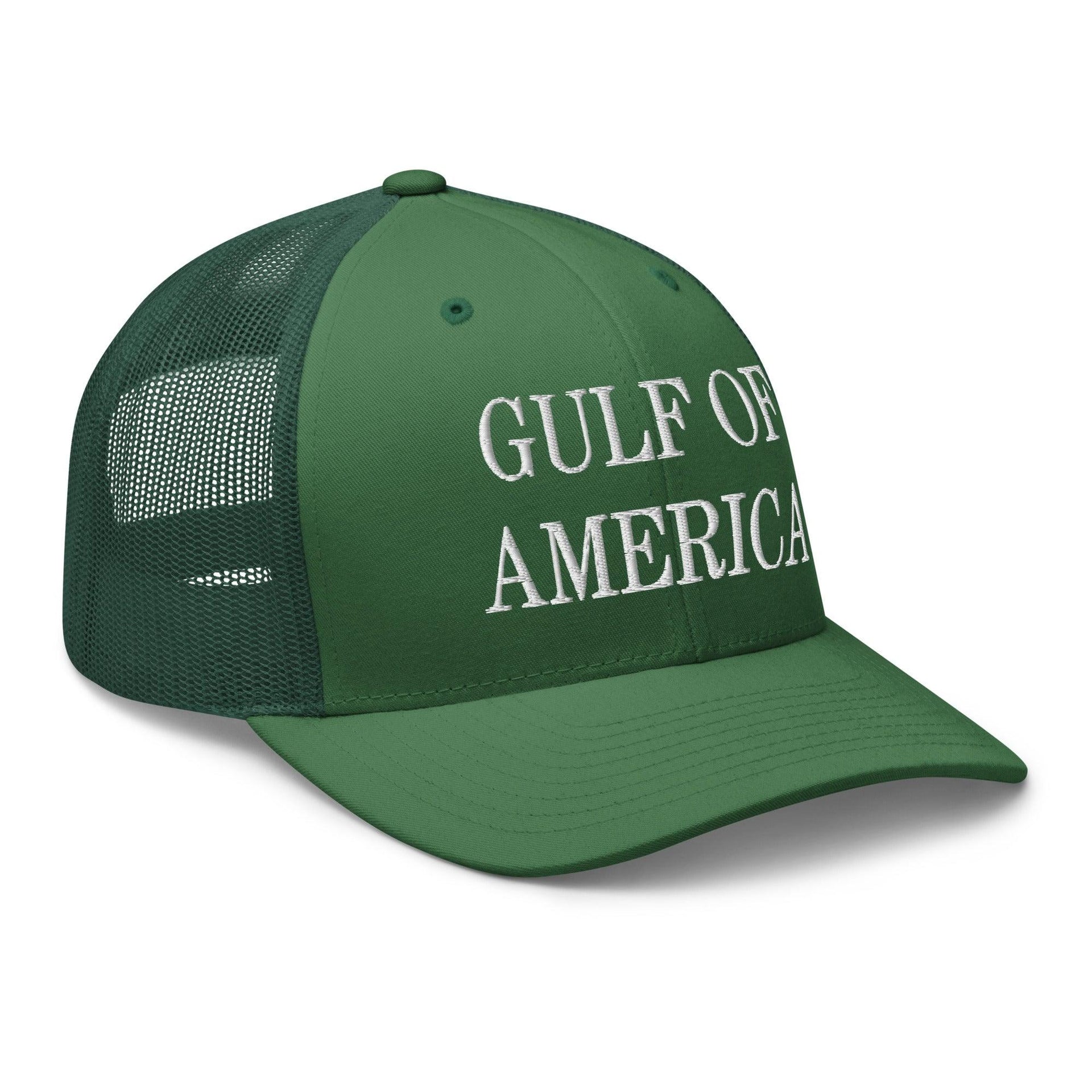 Gulf of America Embroidered Mesh Trucker Hat Capital Crowns Conservative LADs Make Again Trucker Hats