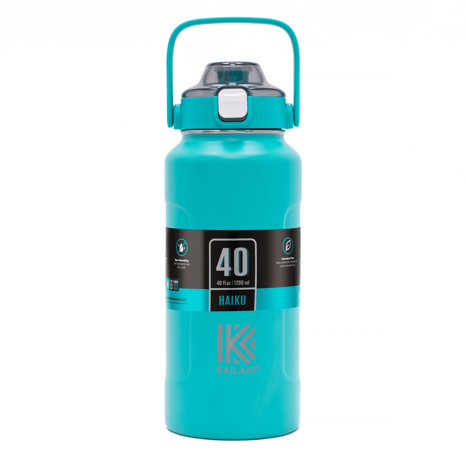 HAIKU Water Bottle 1.2 L Teal bottle FULL MSRP KAILANI water bottle