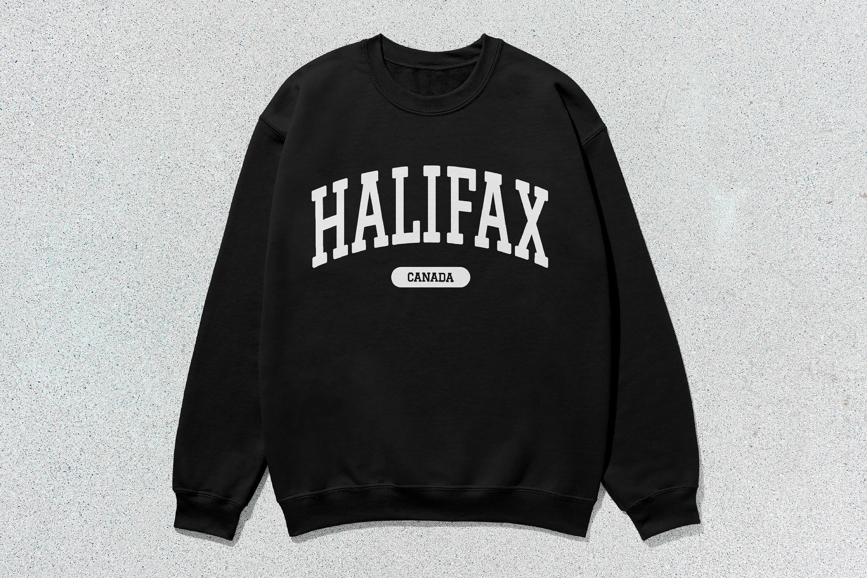 Halifax - Unisex Heavyweight Crewneck Sweatshirt Black Canada Cities crewnecks hoodies sweaters