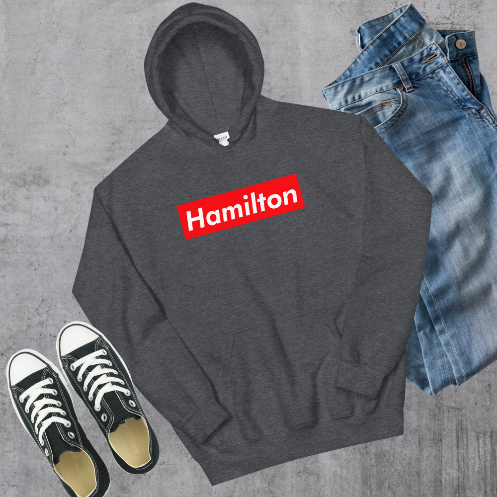 Hamilton Supreme'd Hoodie Dark Heather Canadian City Apparel