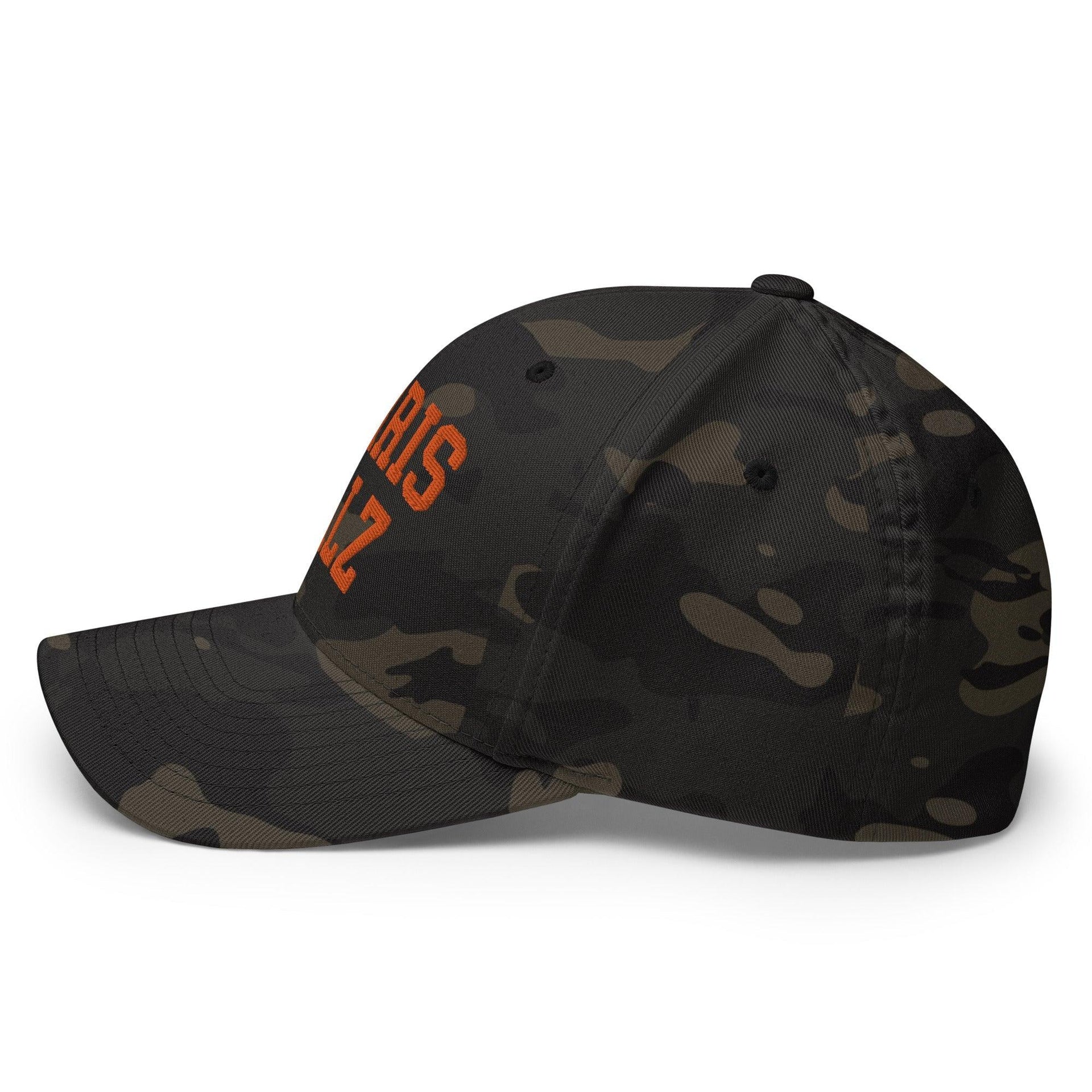 Harris-Walz Midwest Princess Parody Embroidered Stretch Fit Baseball Hat Orange Camo Capital Crowns LADs Liberal Orange Camo Stretch Fit