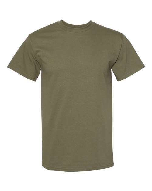 Heavyweight Military Green T-Shirt - Ultimate Comfort and Durability Comfortable Men's Tee Durable Casual Wear Heavyweight T-Shirt Military Green Shirt