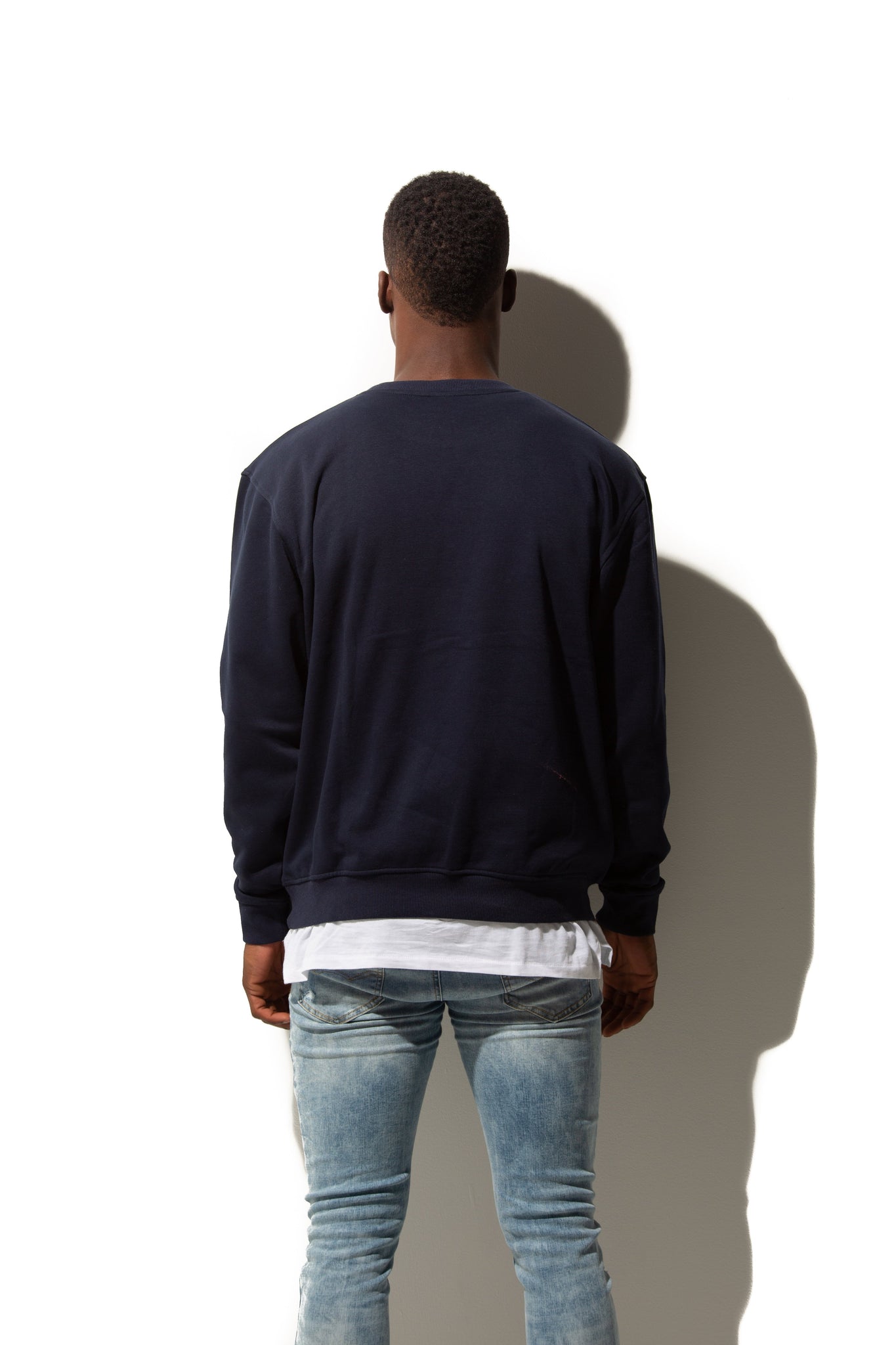 HERO - 1020 Unisex Blank Crewneck Sweatshirt - Navy Blue