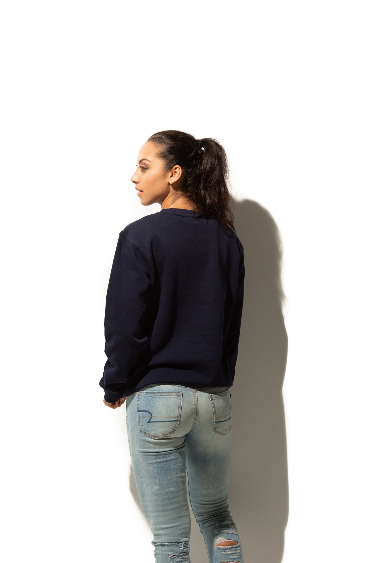 HERO-1020 Unisex Blank Crewneck Sweatshirt - Navy Blue 1020 Adult Black Crewneck HERO Tops Unisex