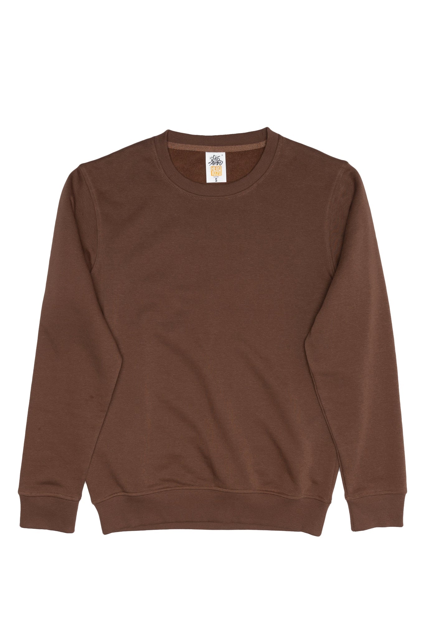 HERO - 1020 Unisex Youth Blank Crewneck Sweatshirt - Cocoa