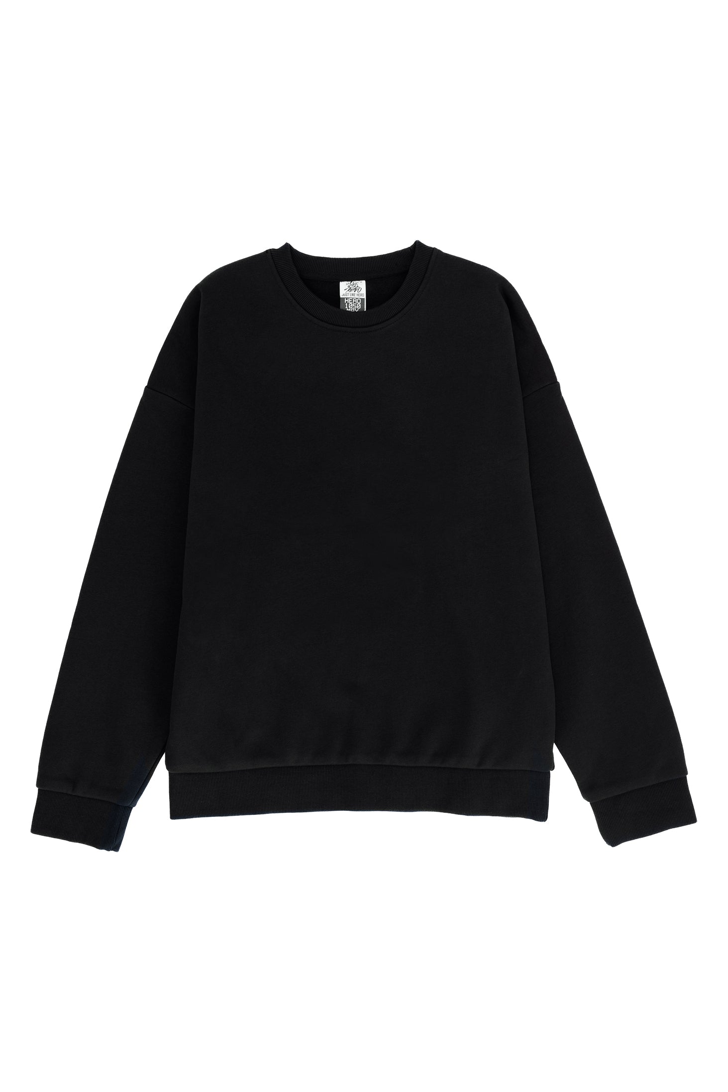 HERO - 1050 MAX Unisex Blank Crewneck Sweatshirt - Black