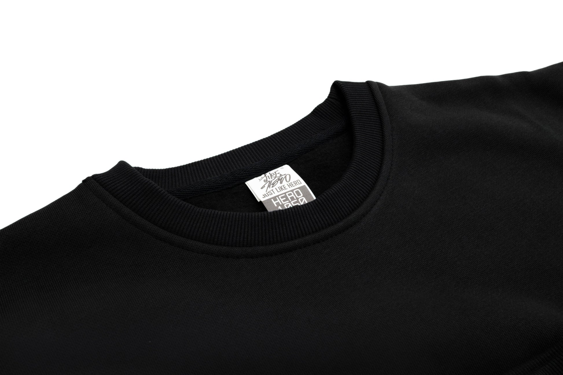 HERO - 1050 MAX Unisex Blank Crewneck Sweatshirt - Black