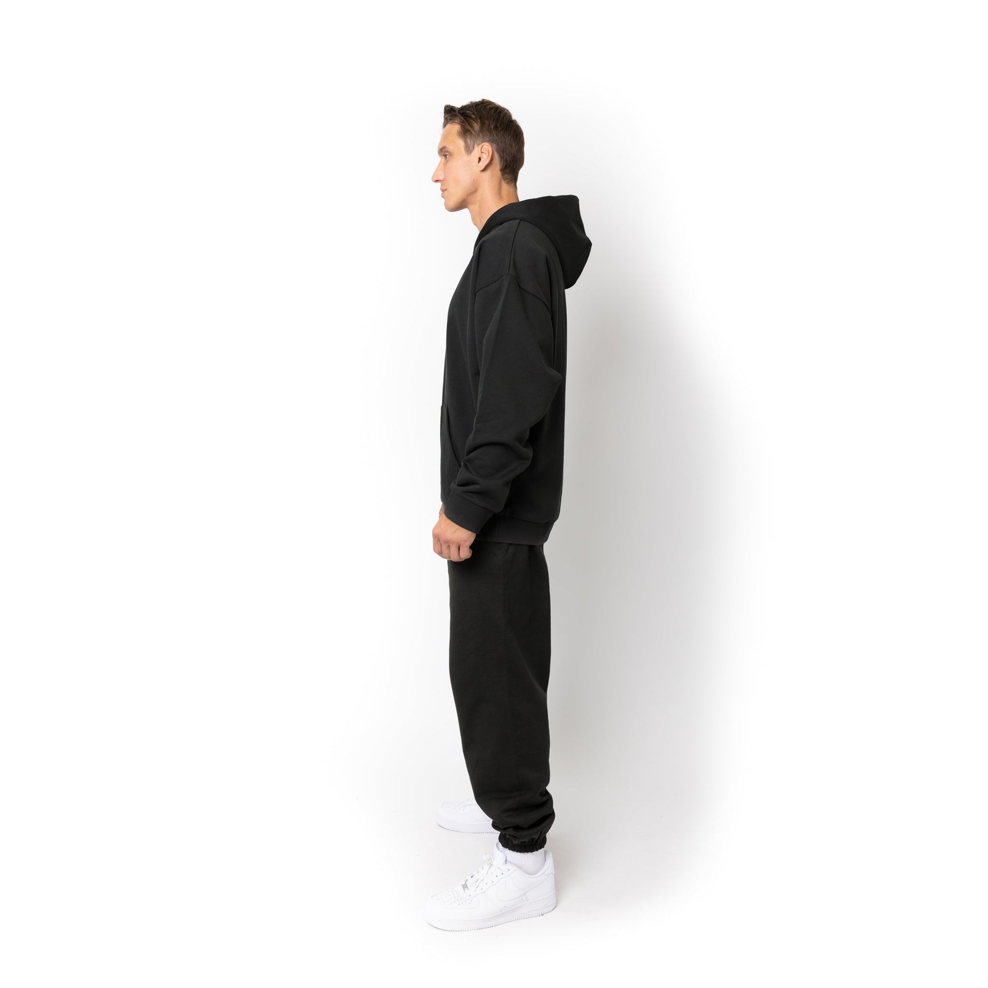 HERO-2050 MAX Unisex Blank Hoodie - Off Black Adult Black HERO MAX Tops Unisex