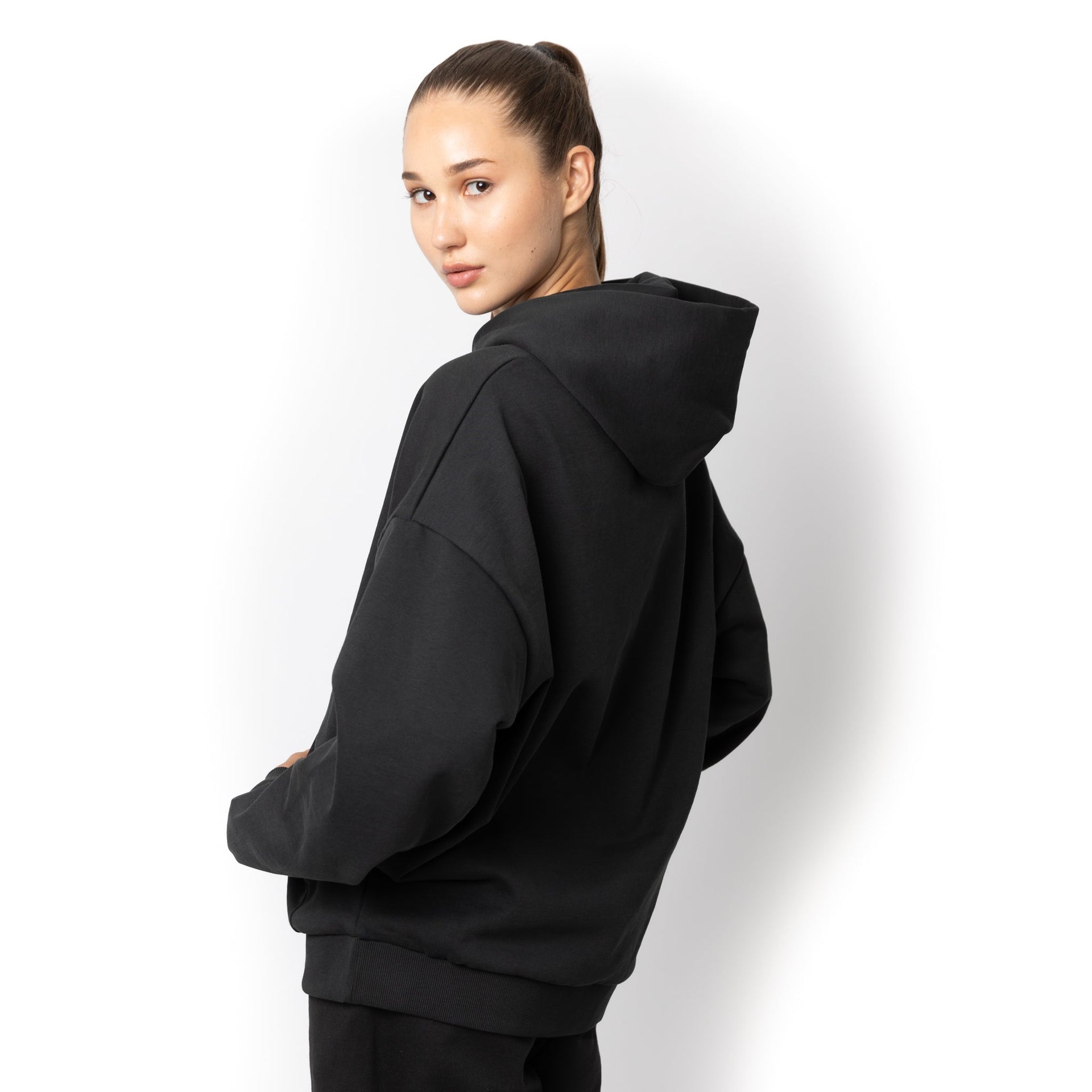 HERO-2050 MAX Unisex Blank Hoodie - Off Black Adult Black HERO MAX Tops Unisex
