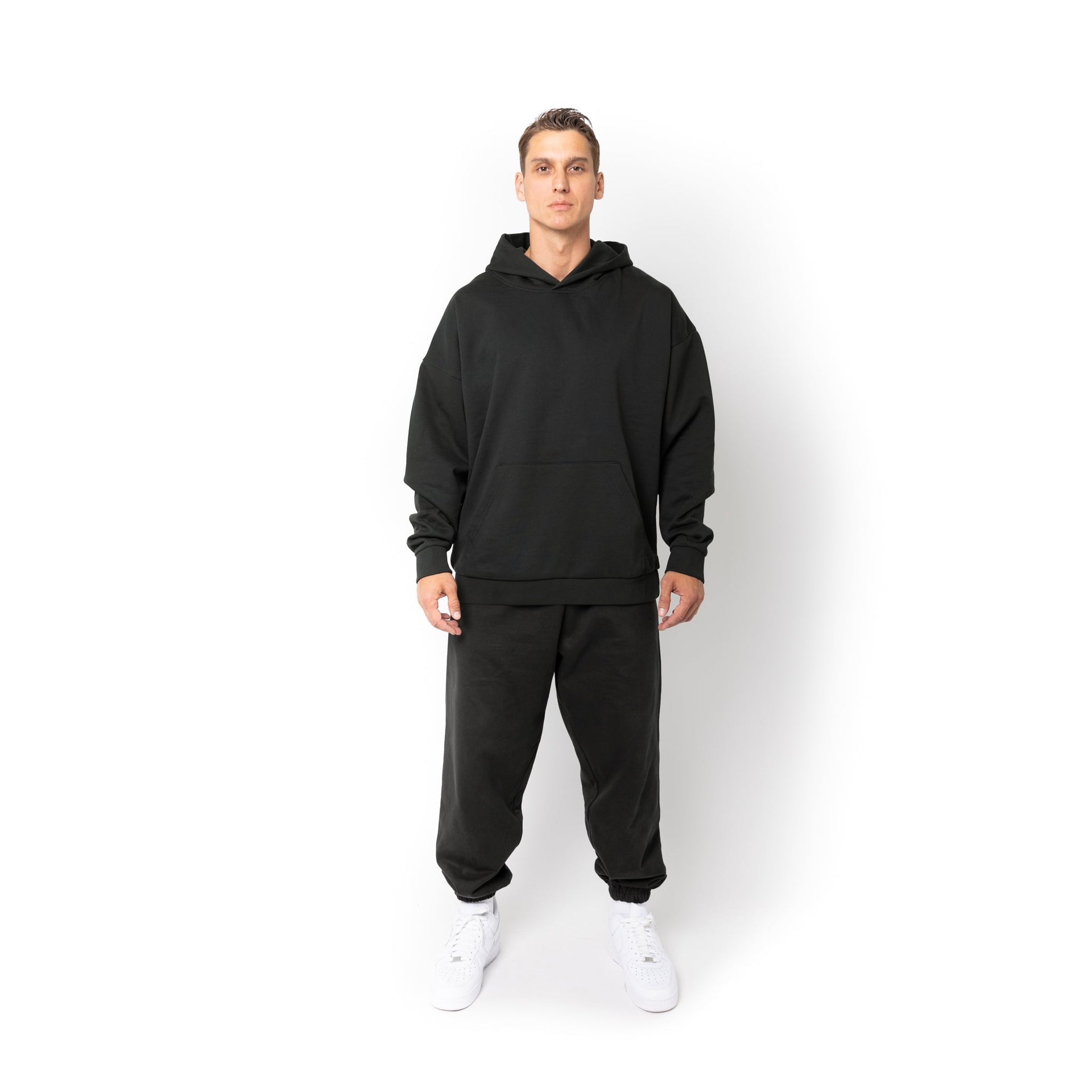 HERO-2050 MAX Unisex Blank Hoodie - Off Black Adult Black HERO MAX Tops Unisex
