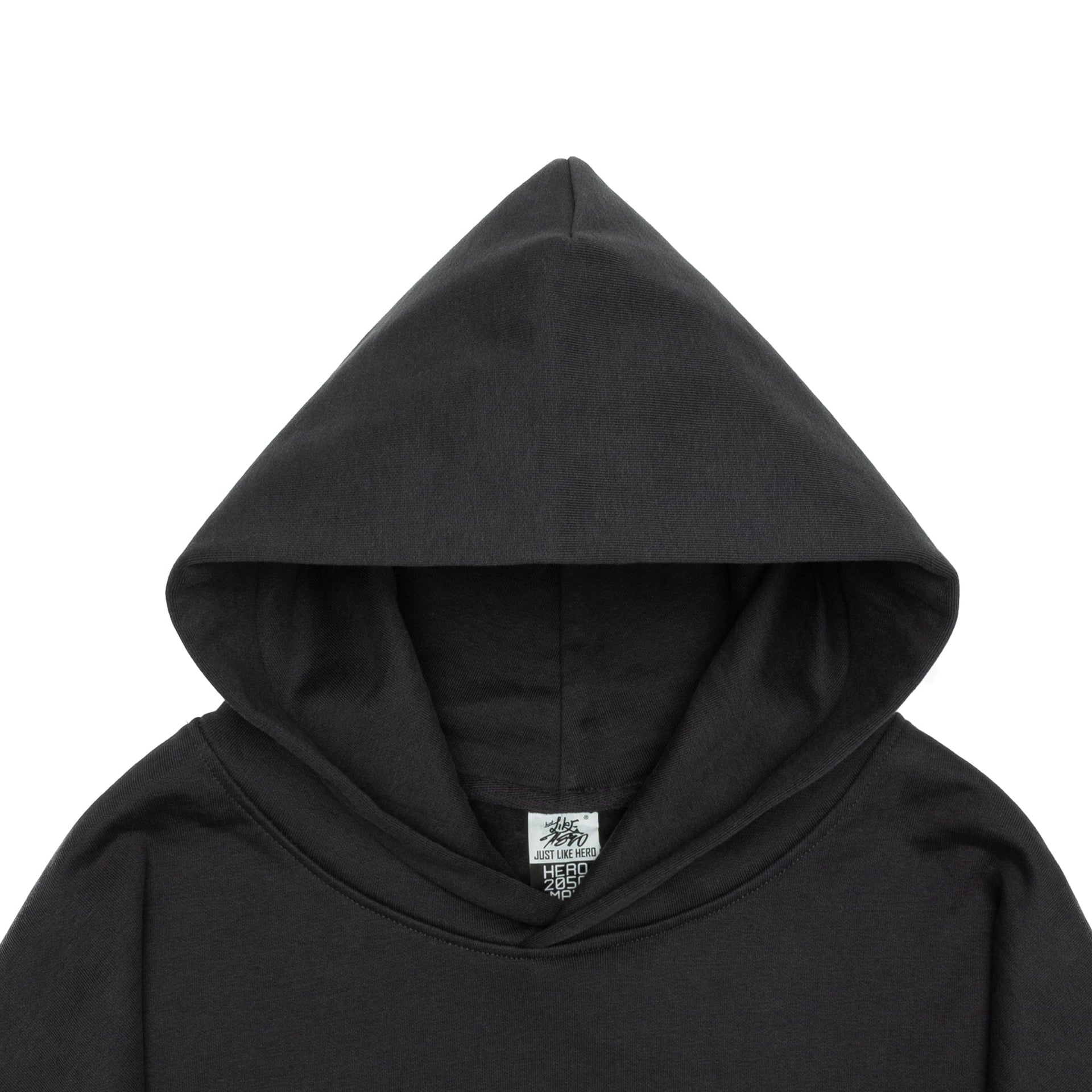 HERO-2050 MAX Unisex Blank Hoodie - Off Black Adult Black HERO MAX Tops Unisex