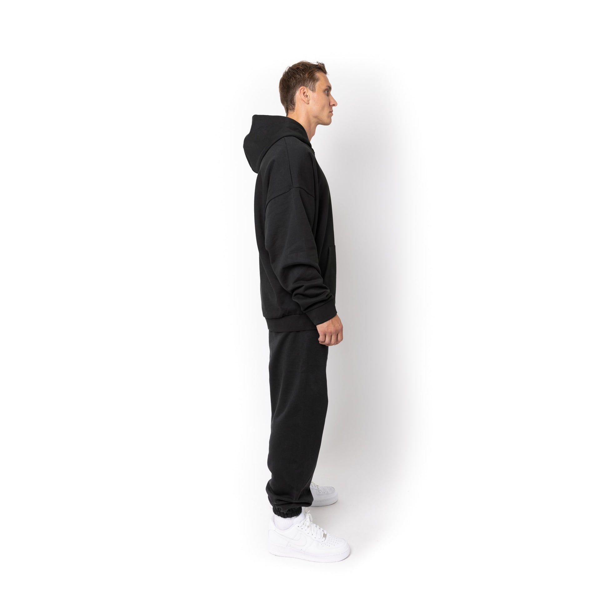 HERO-2050 MAX Unisex Blank Hoodie - Off Black Adult Black HERO MAX Tops Unisex