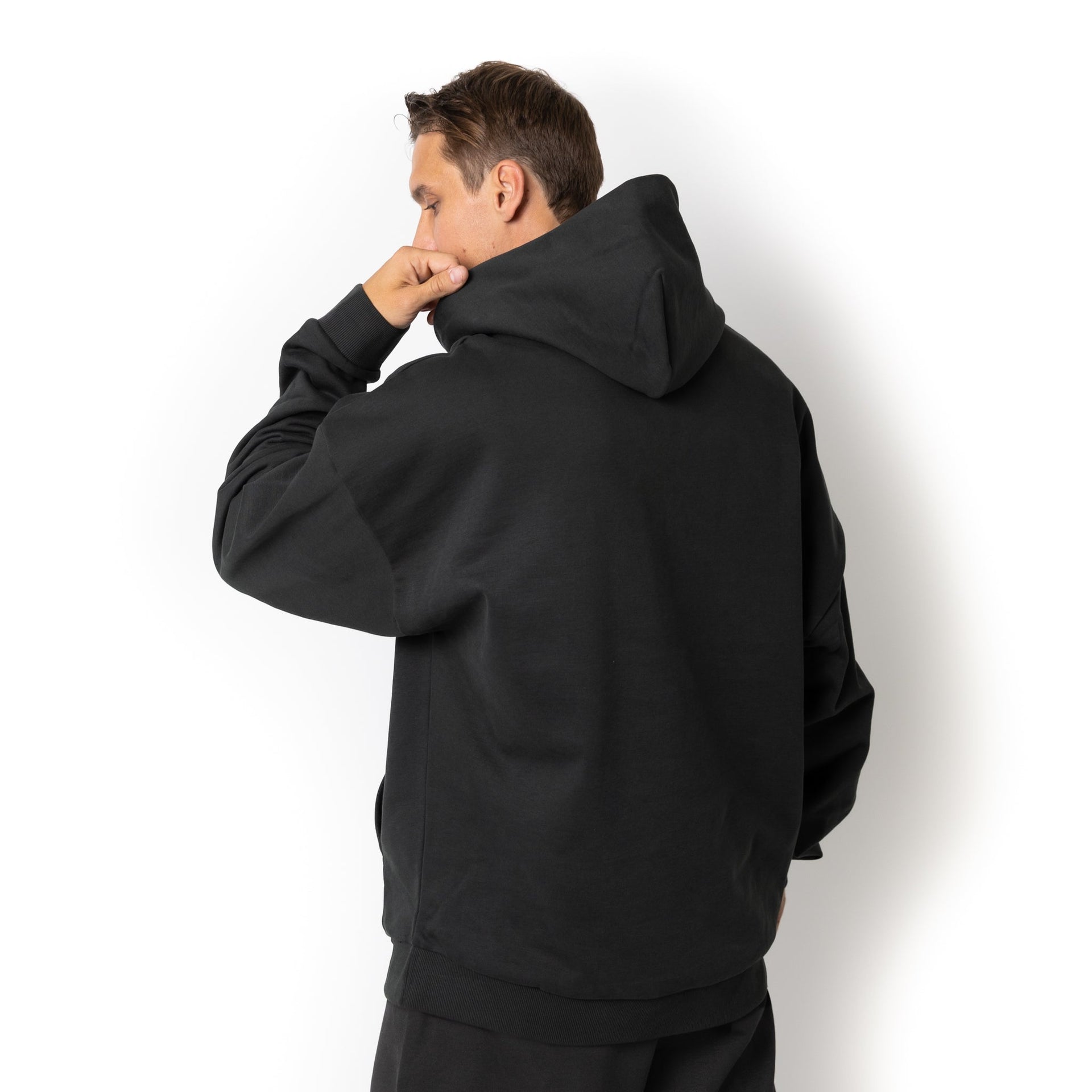 HERO-2050 MAX Unisex Blank Hoodie - Off Black Adult Black HERO MAX Tops Unisex