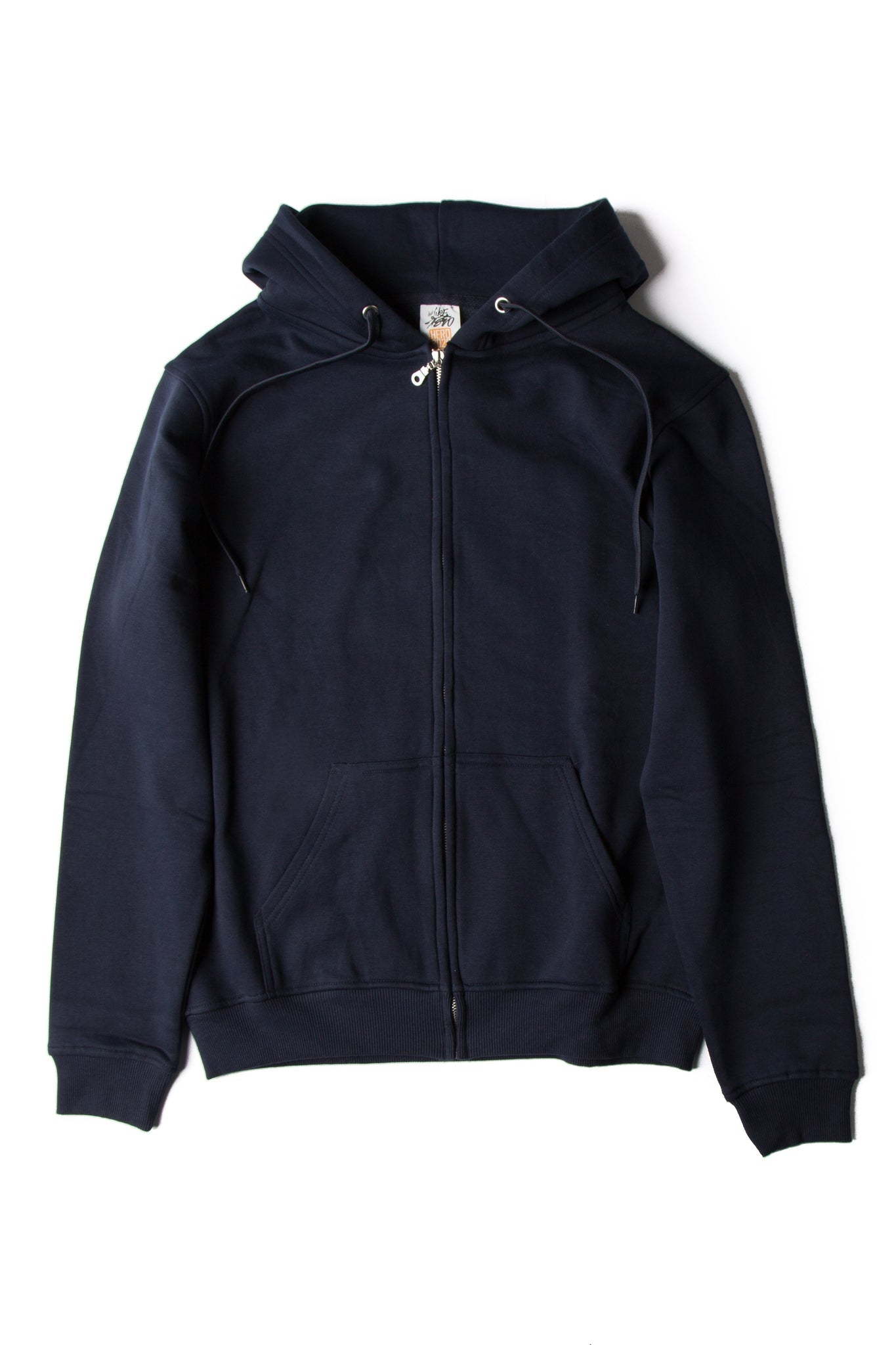 HERO - 3020 Unisex Full Zip Hoodie - Navy Blue Full - Zip