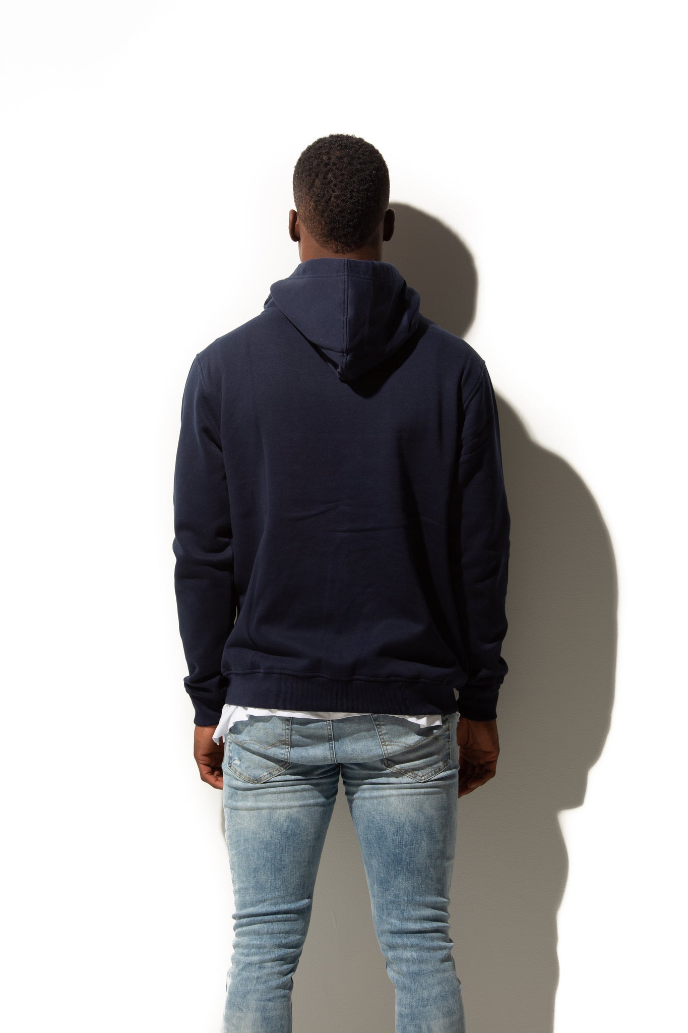 HERO - 3020 Unisex Full Zip Hoodie - Navy Blue Full - Zip