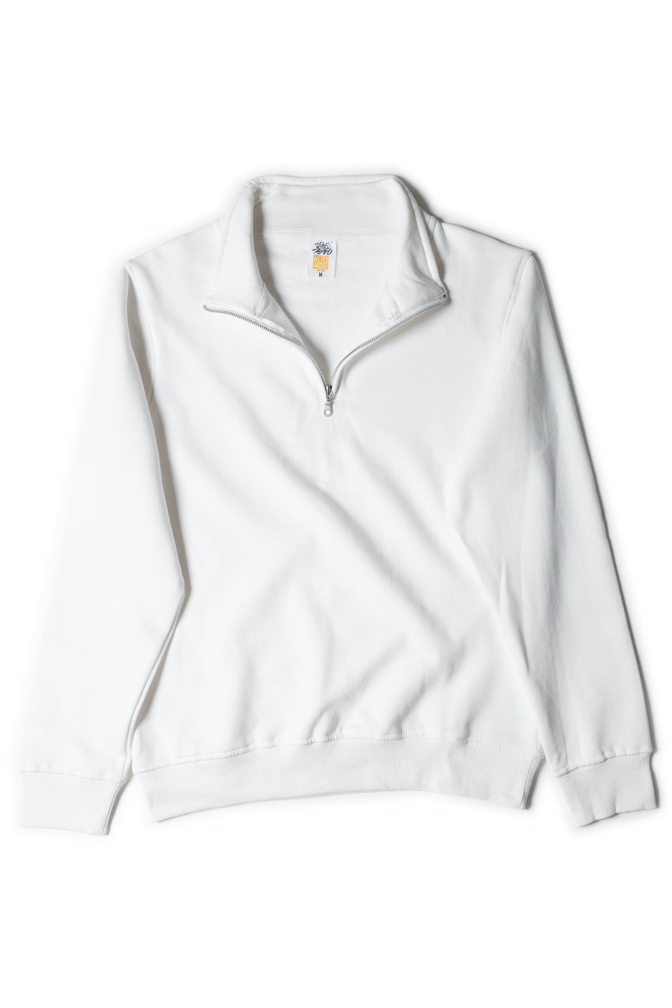 HERO - 4020 Unisex Quarter Zip Sweatshirt - White Quarter