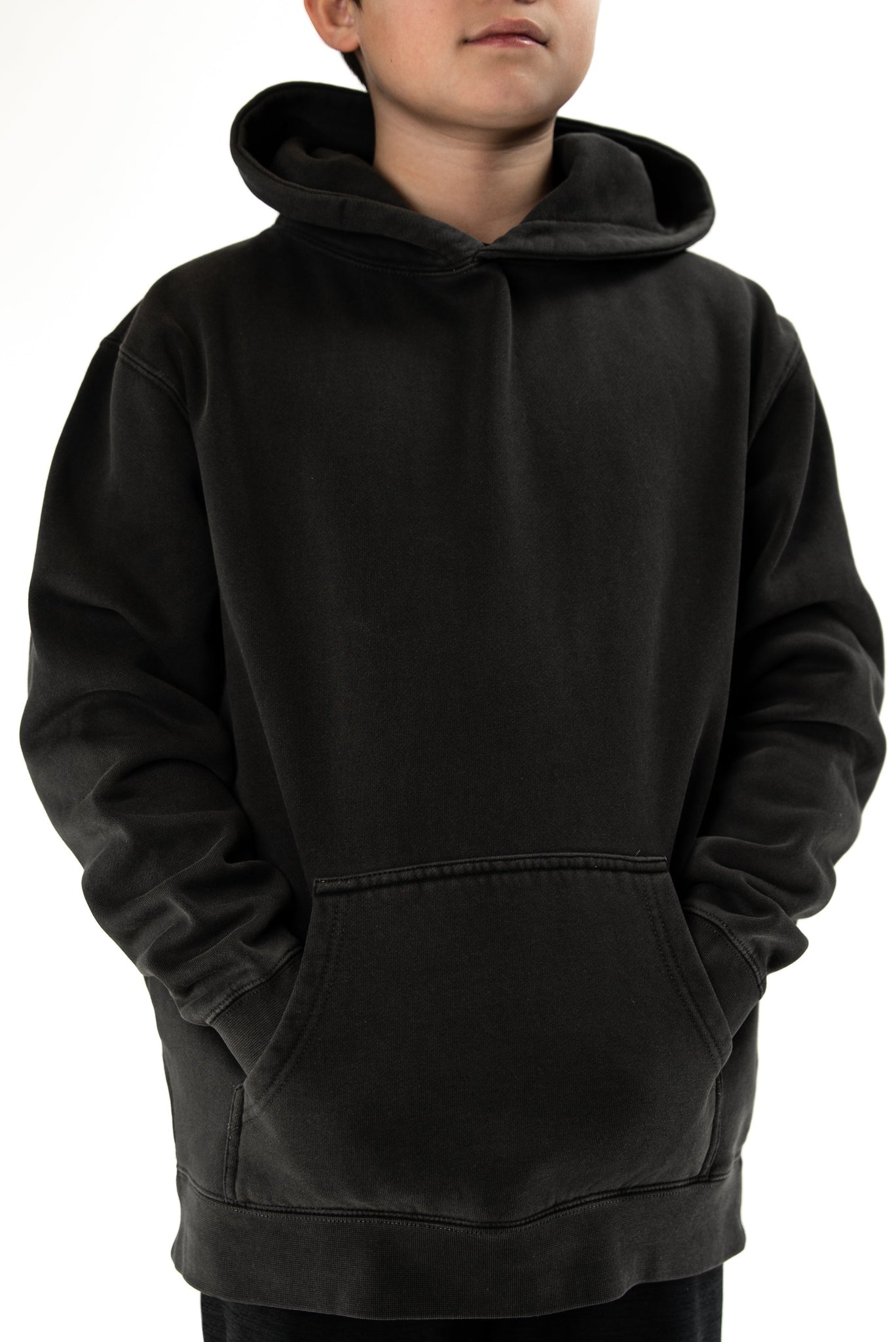 IND4001YPD - Youth Heavyweight Pigment Dye Hoodie Black / XS