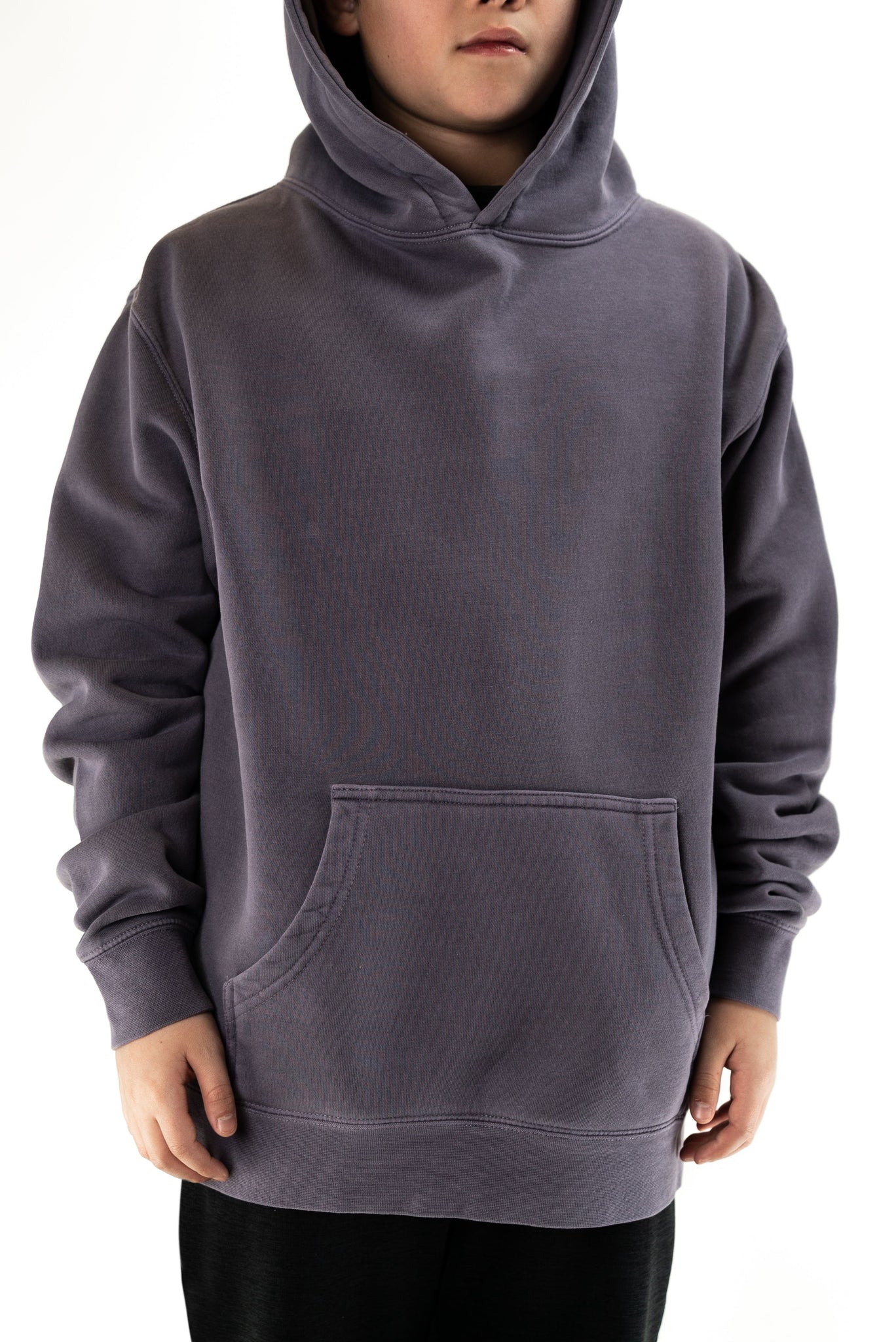 IND4001YPD - Youth Heavyweight Pigment Dye Hoodie Plum / XS