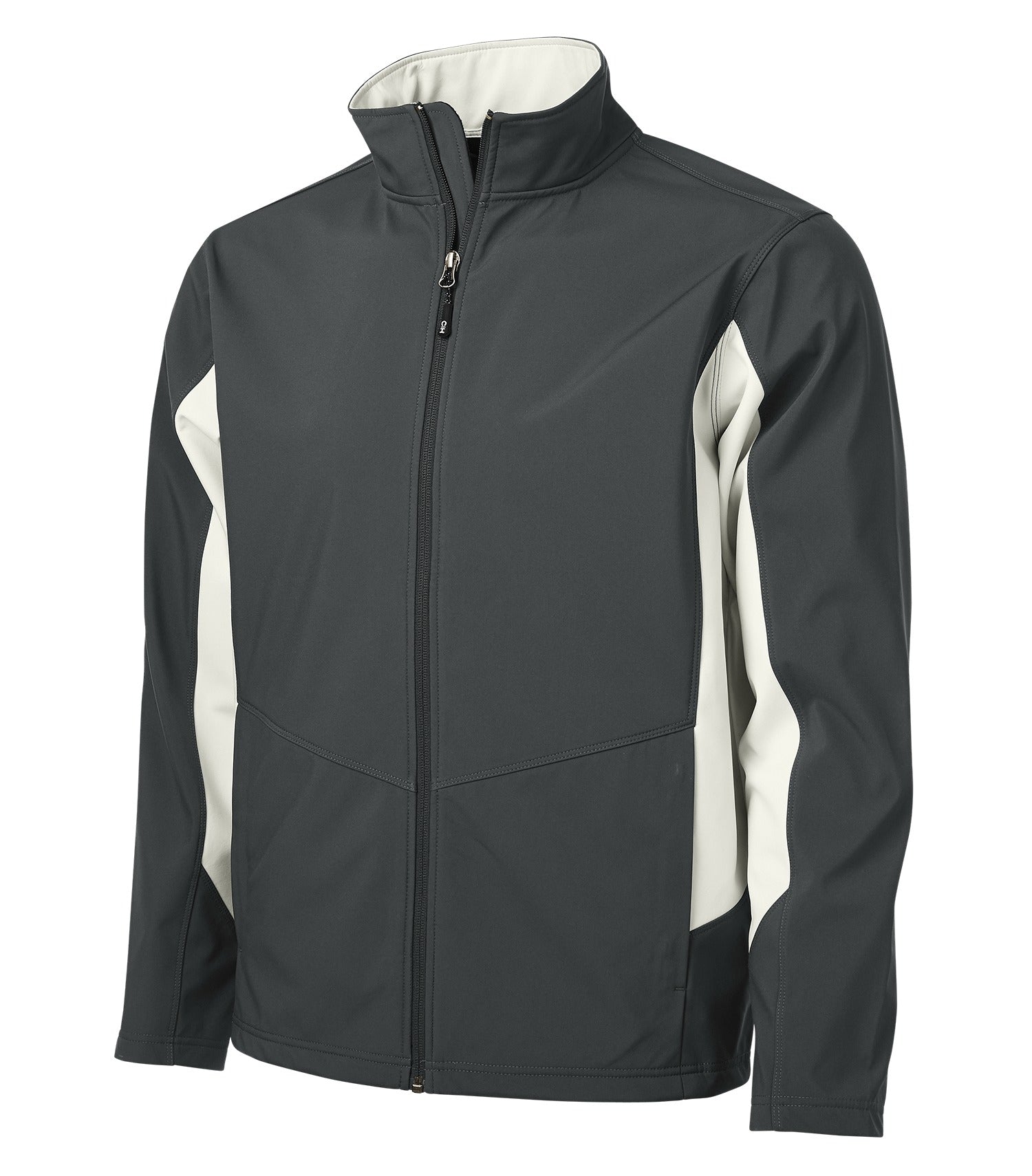 CoalHarbour - DISCONTINUED COAL HARBOUR® EVERYDAY COLOUR BLOCK WATER REPELLENT SOFT SHELL JACKET. - J7604 Graphite Winter White CoalHarbour J7604