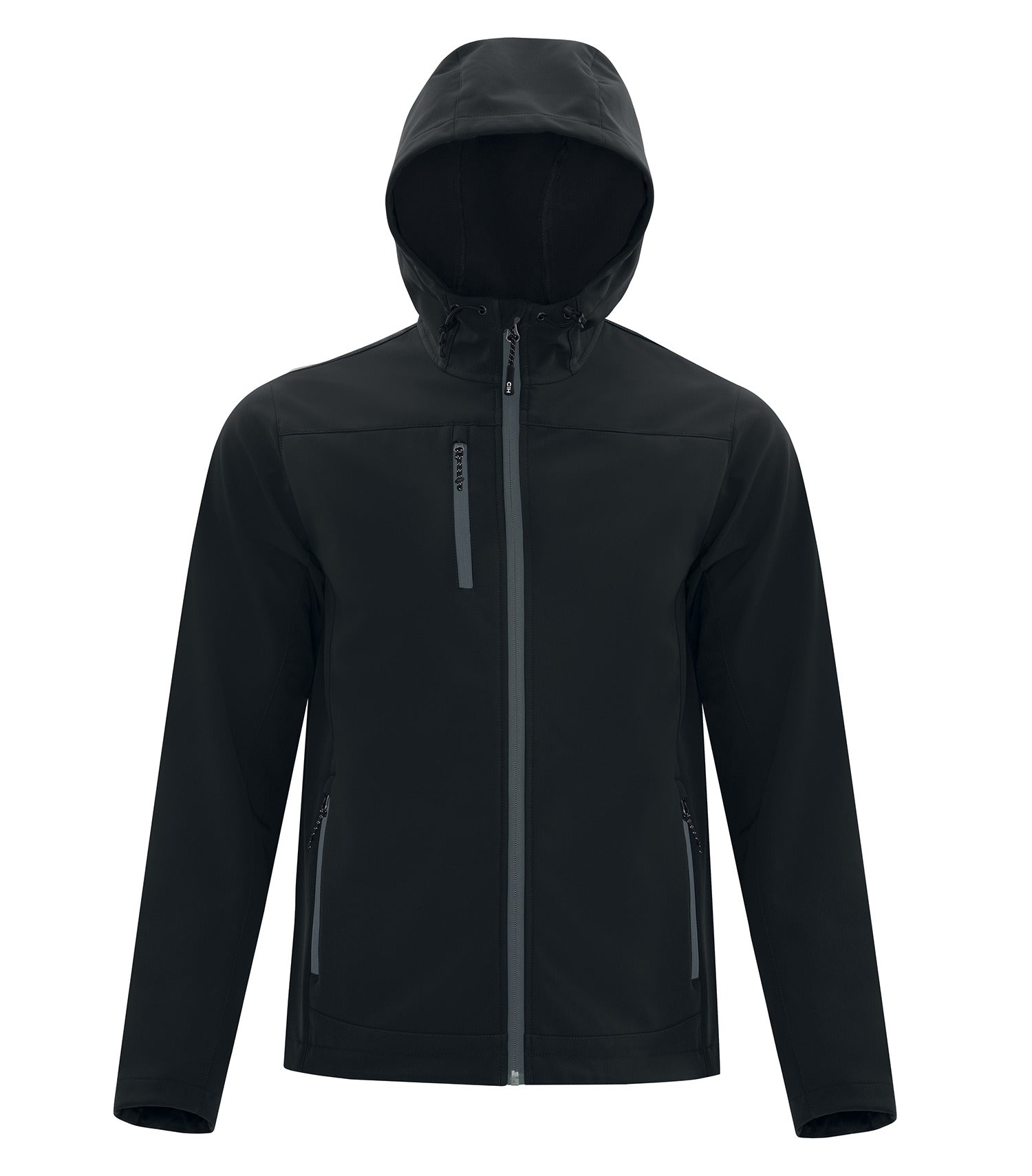CoalHarbour - COAL HARBOUR® EVERYDAY HOODED WATER REPELLENT STRETCH SOFT SHELL JACKET. - J7605 Black CoalHarbour J7605