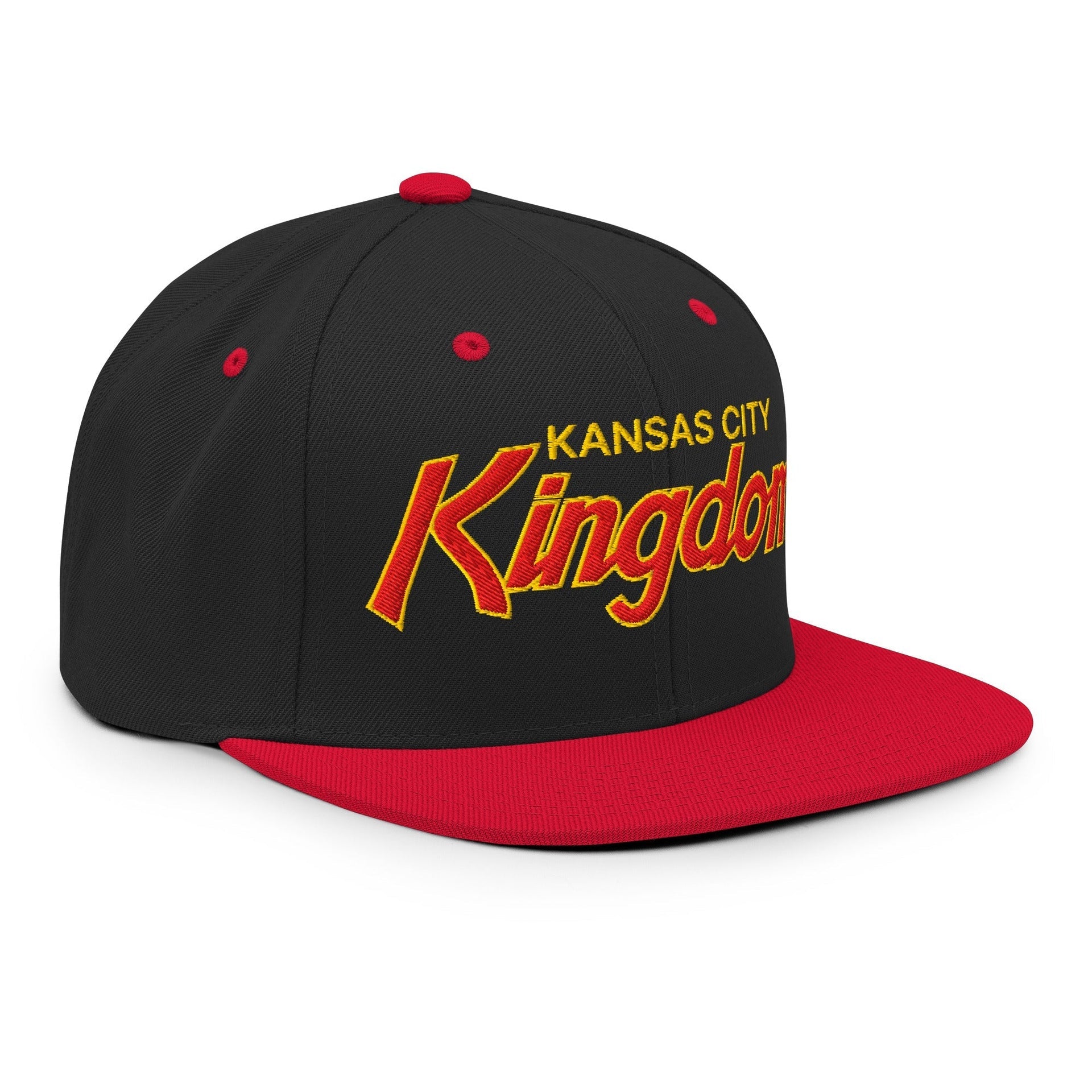 Kansas City Kingdom Embroidered Flat Bill Brim Snapback Hat Capital Crowns