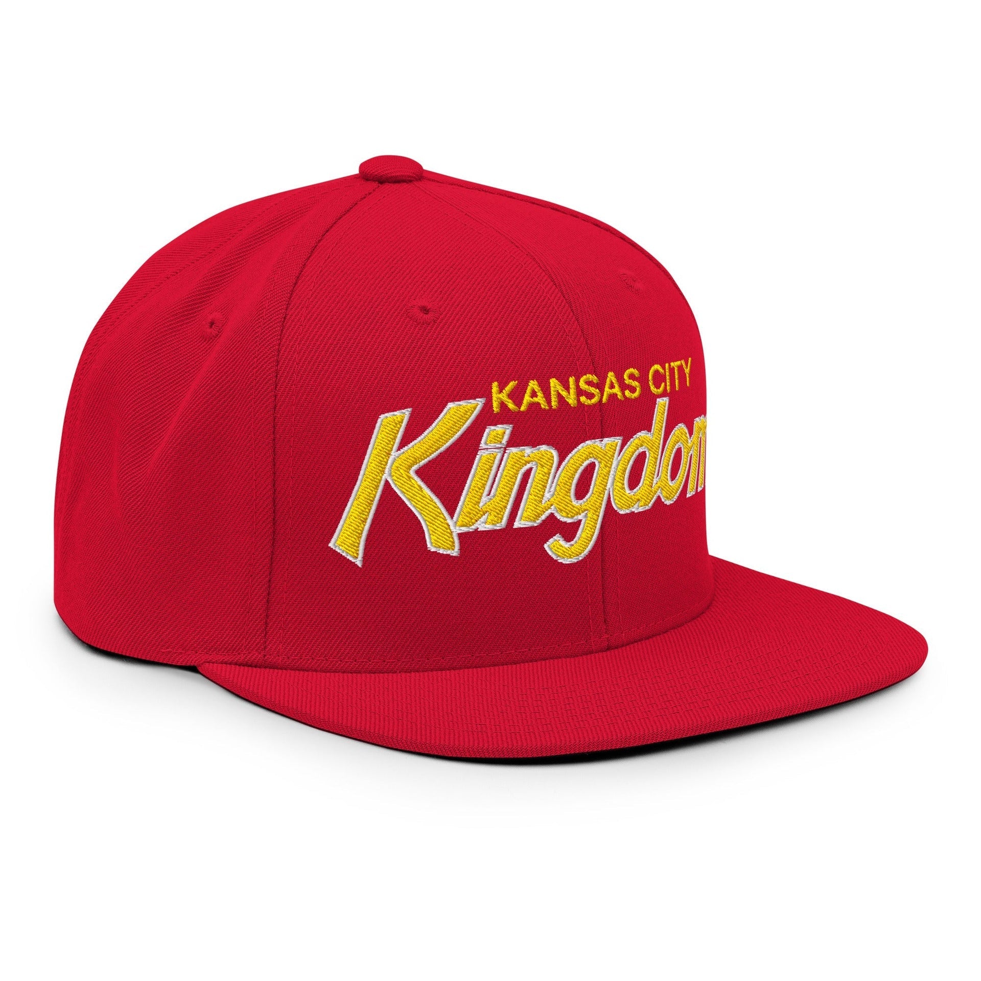 Kansas City Kingdom Embroidered Flat Brim Bill Snapback Hat Capital Crowns