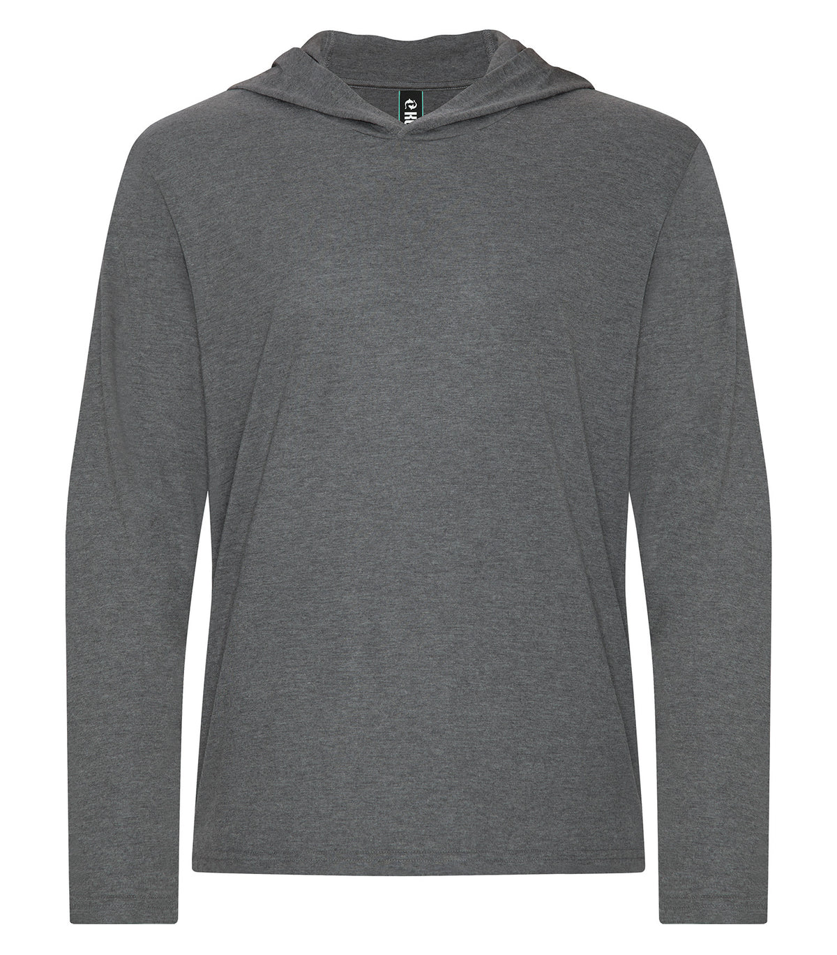 KOI KOI8051, Element Triblend Long Sleeve Hooded Tee, Grey Frost