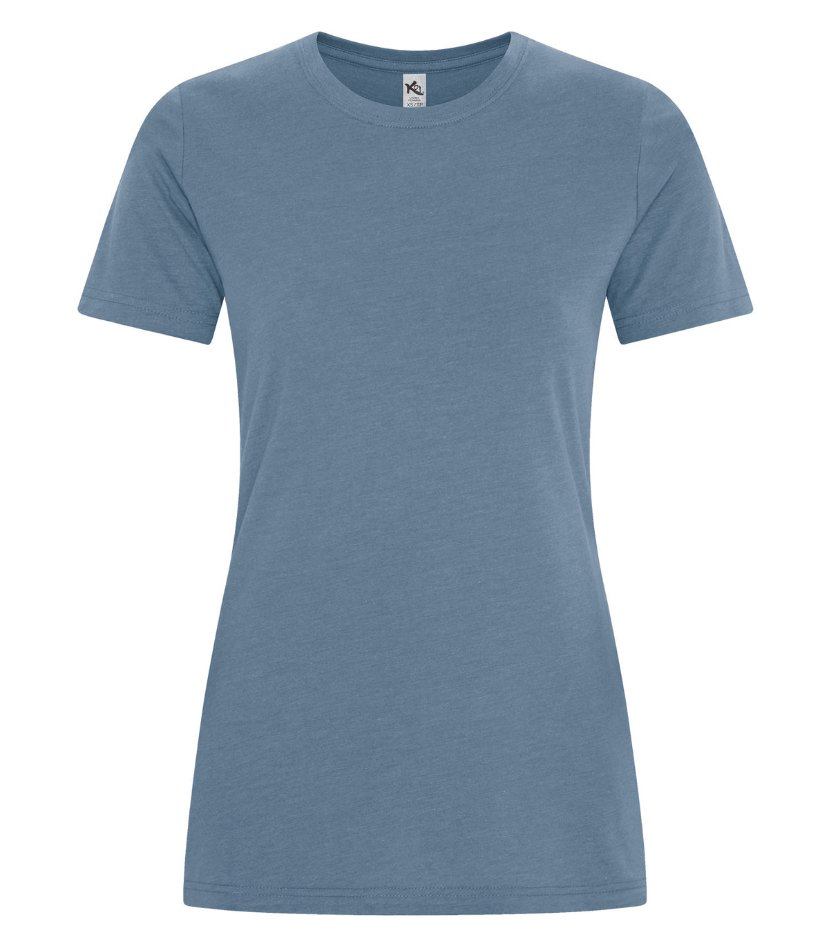 KOI KOI8060L, Element Ring Spun Cvc Ladies' Tee, Denim