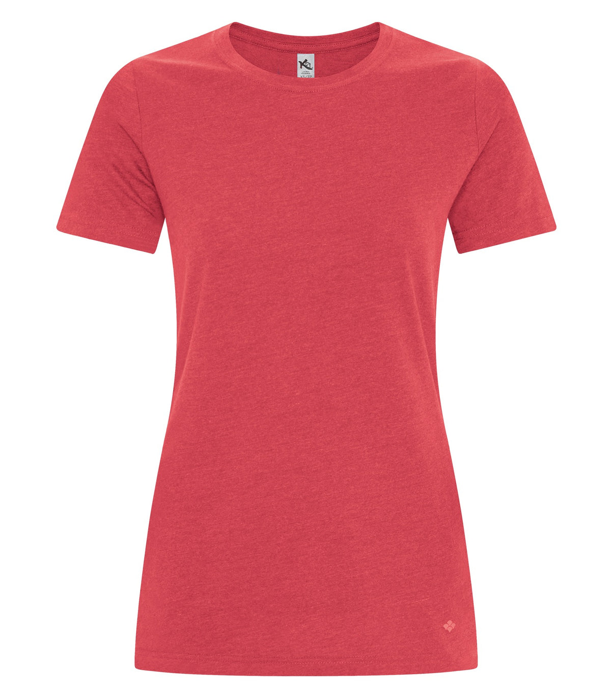 KOI KOI8060L, Element Ring Spun Cvc Ladies' Tee, Red Jasper