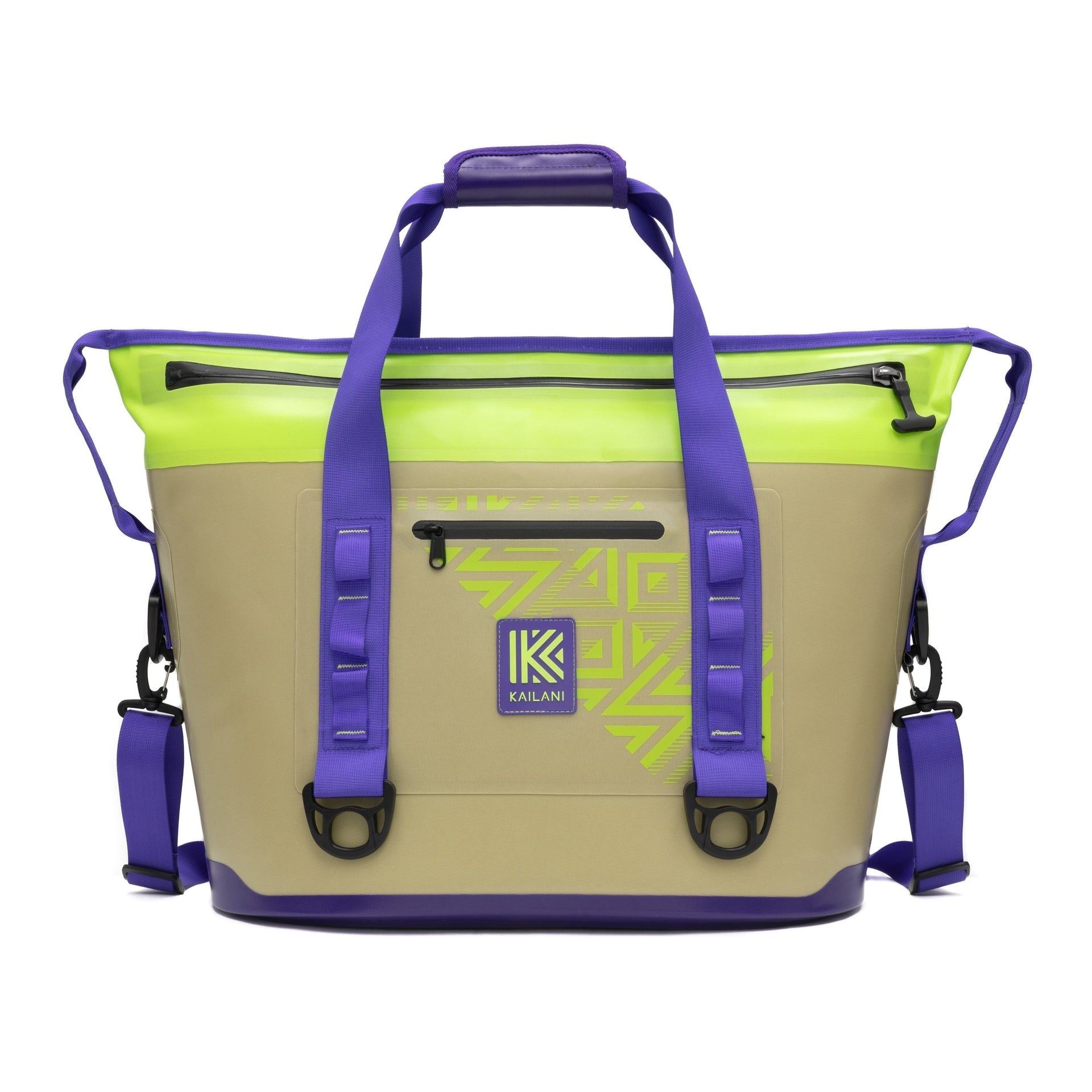 KUKUI Cooler Tote Tan/Purple Tan Purple FULL MSRP Premium Soft Coolers